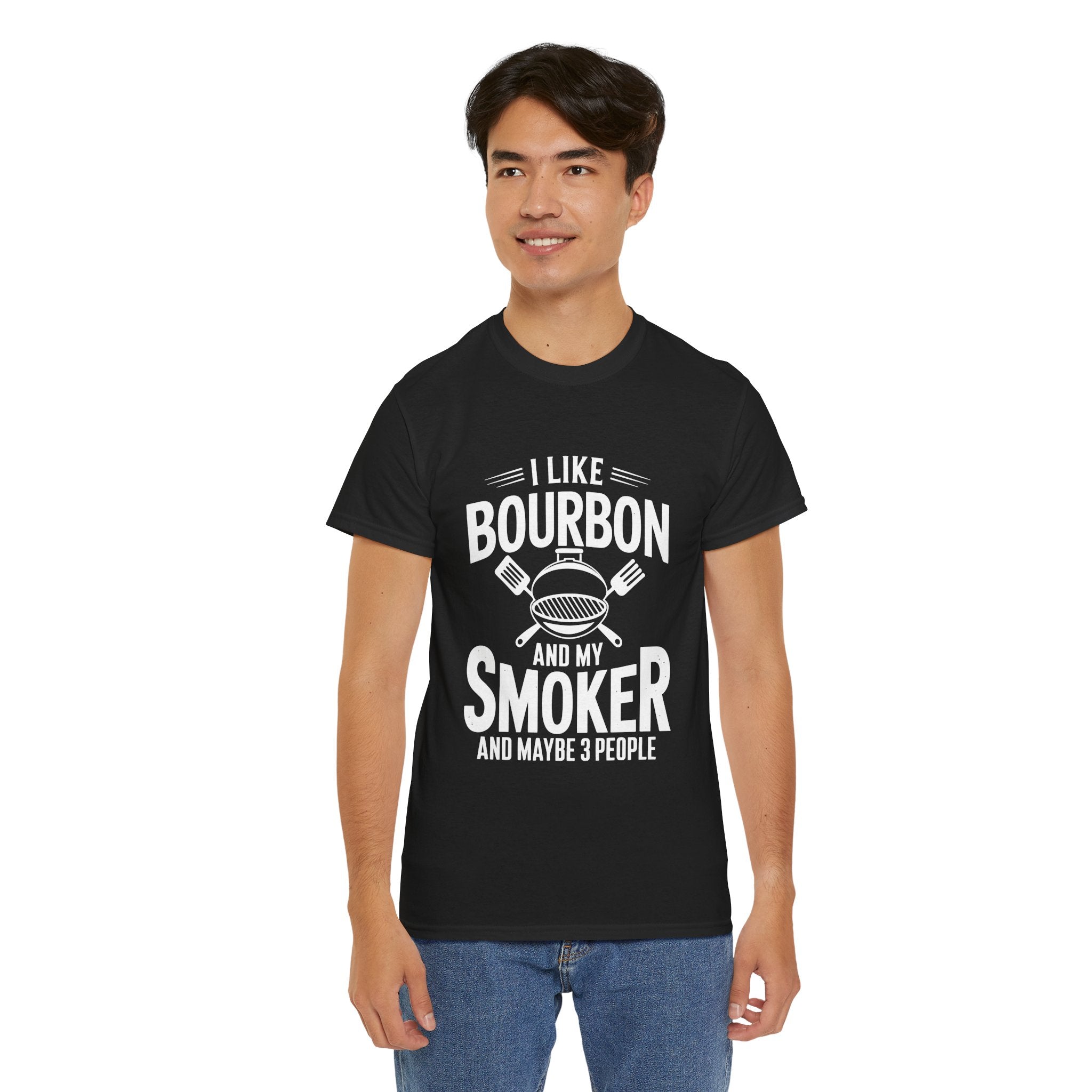Bourbon Smoker Funny BBQ T- Shirt Printify