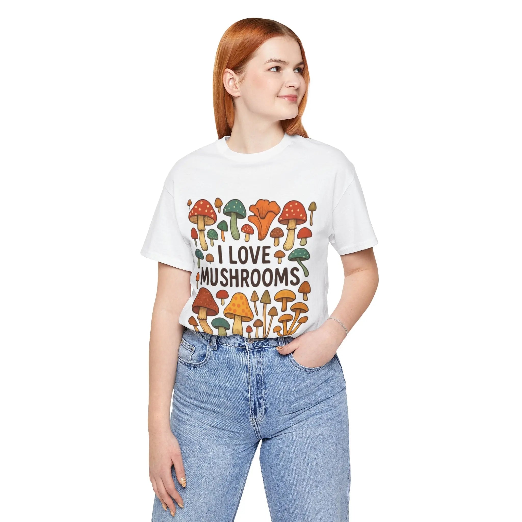 I Love Mushrooms Unisex T-Shirt - Crafted Looks