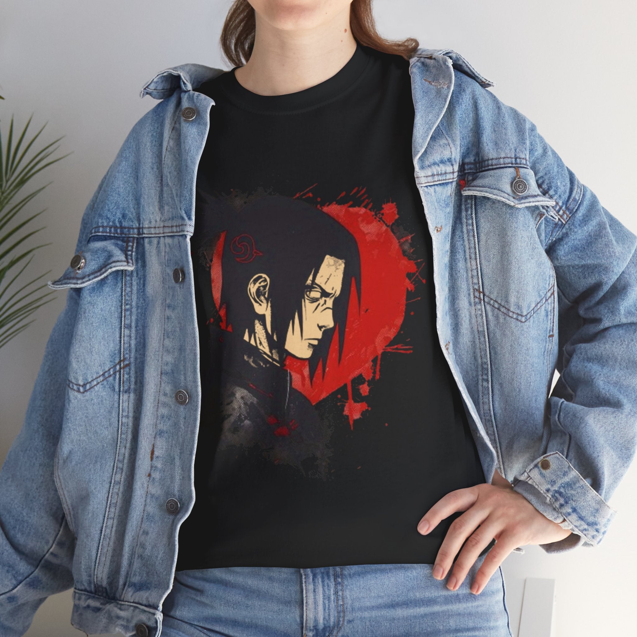 Samurai Shadow Anime Graphic T- Shirt Printify