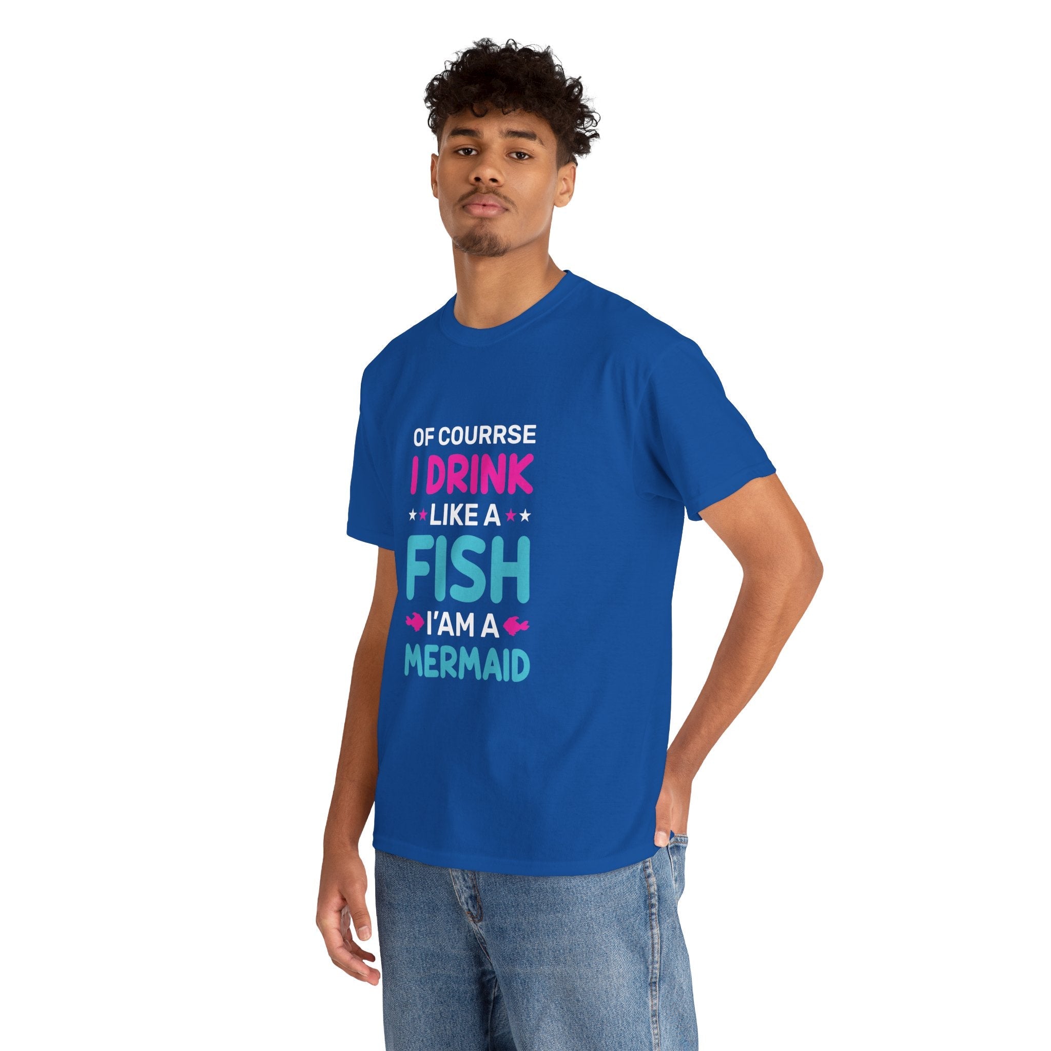 Mermaid Drink Like a Fish Unisex T-Shirt Printify
