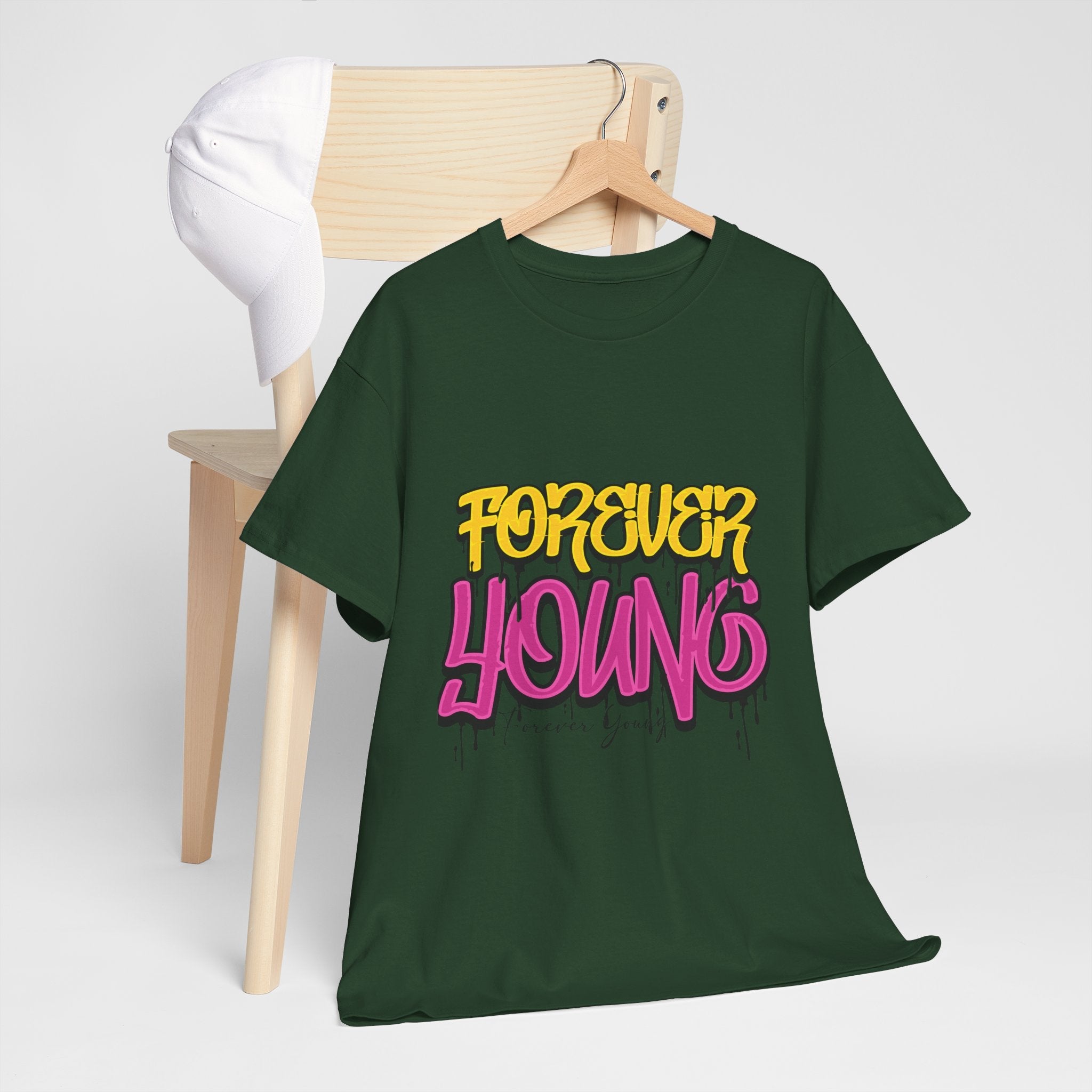 Forever Young Graffiti Graphic T- Shirt Printify