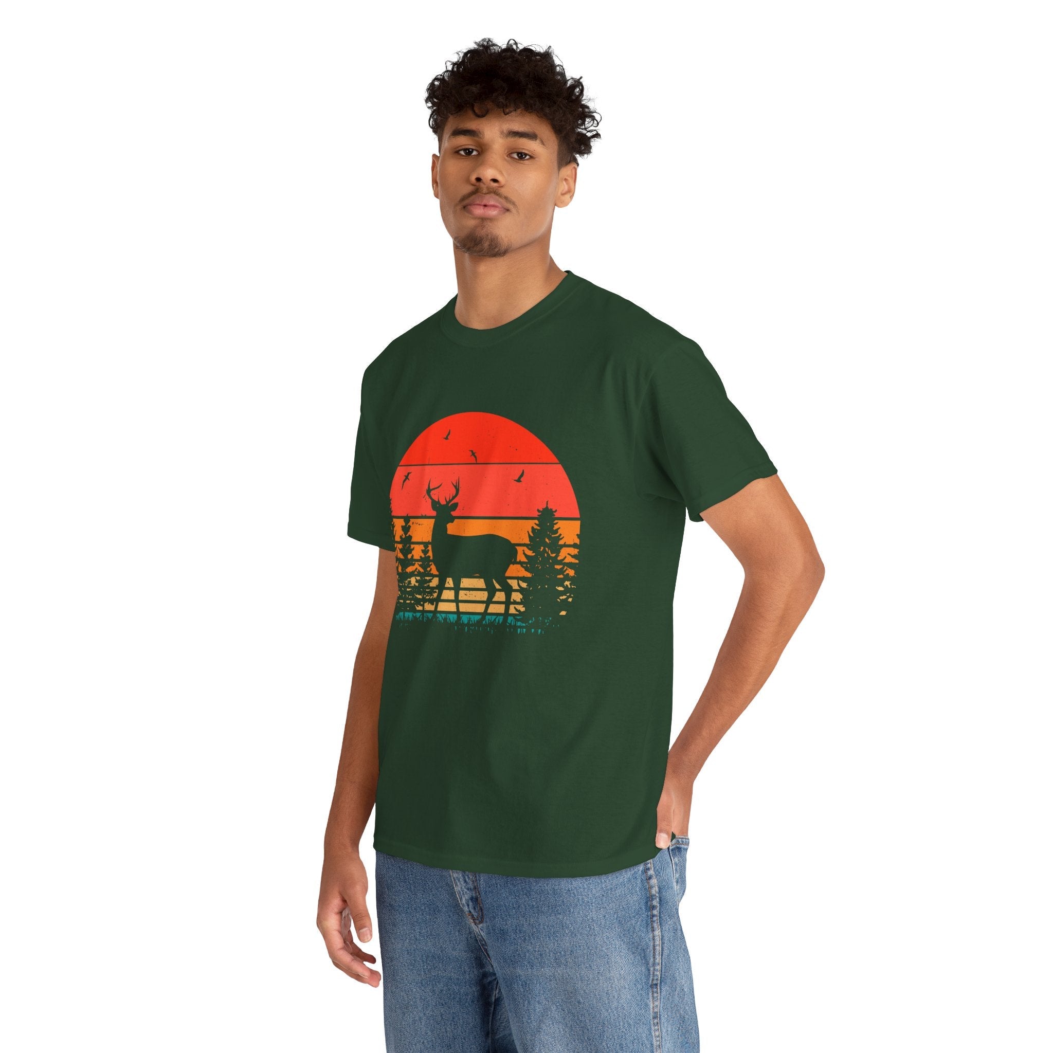 Retro Wildlife Sunset Vintage T- Shirt Printify