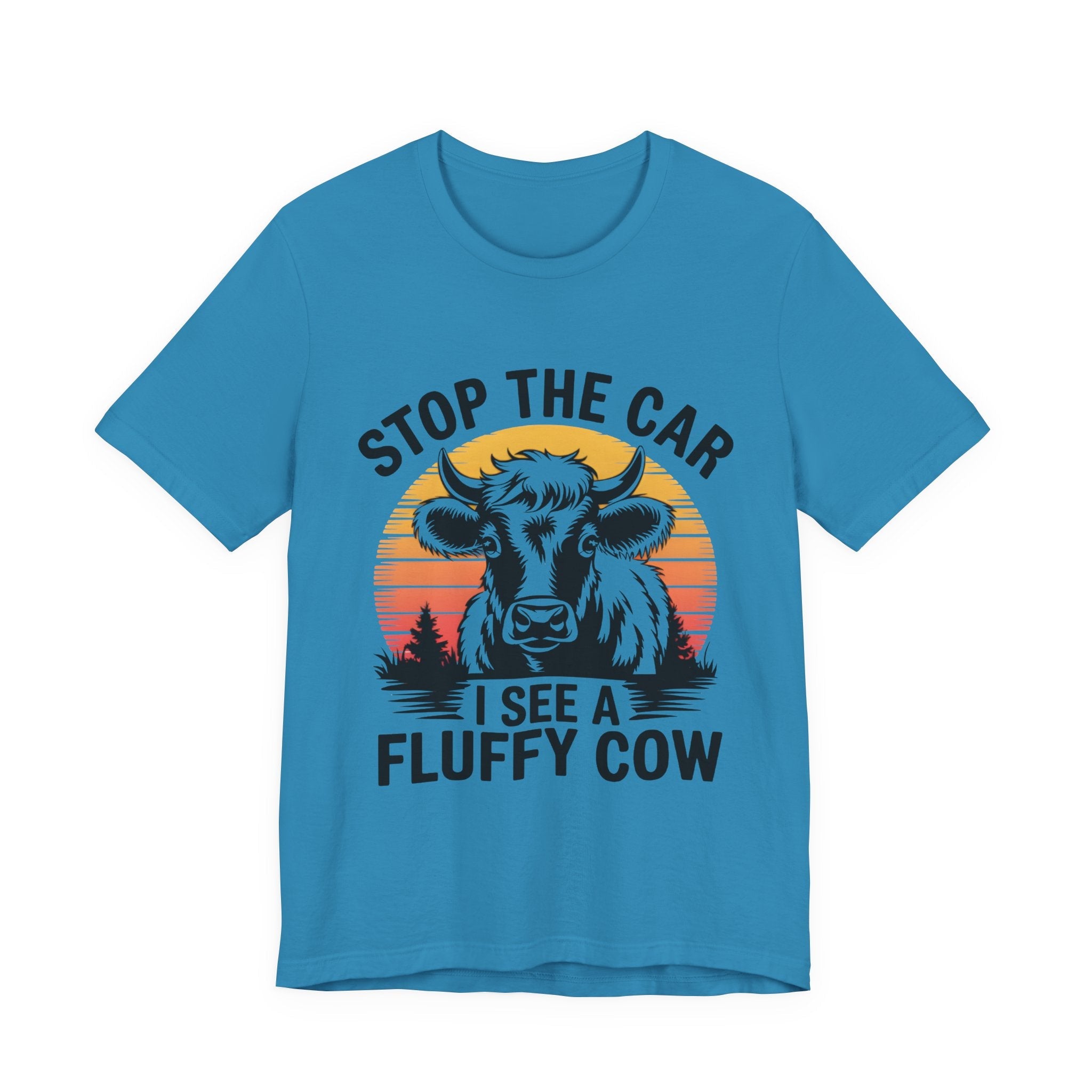 Stop The Car I See a Fluffy Cow Graphic T-shirt Printify