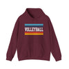 Vintage Volleyball Retro Stripes Hoodie Printify