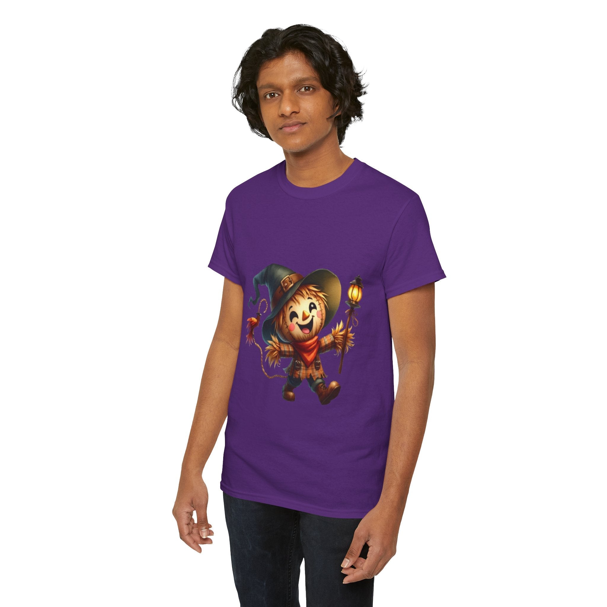 Whimsical Scarecrow Unisex Halloween T- Shirt Printify