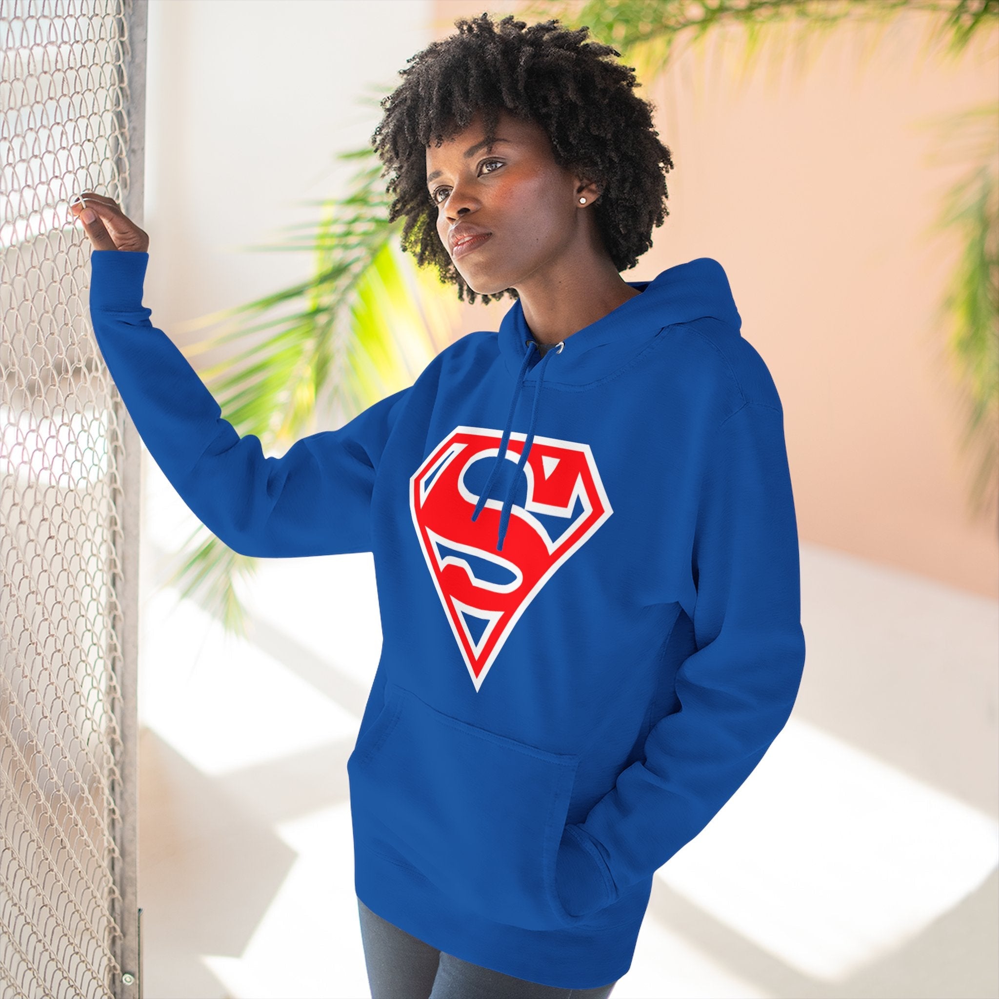 Superman Premium Fleece Hoodie Printify