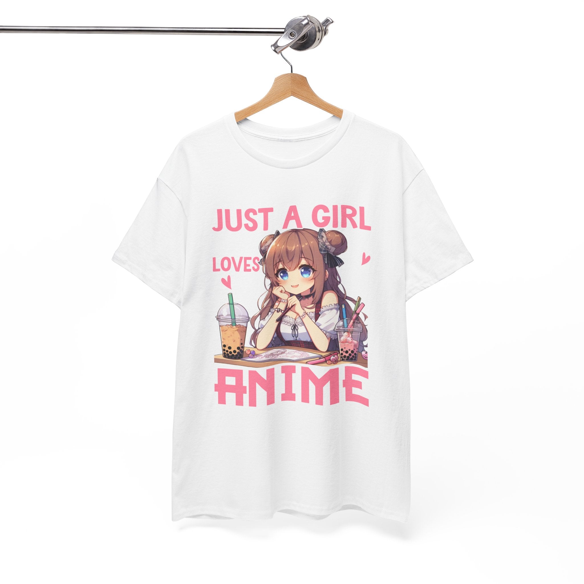 Anime Graphic T- Shirt , Just a Girl Loves Anime Printify