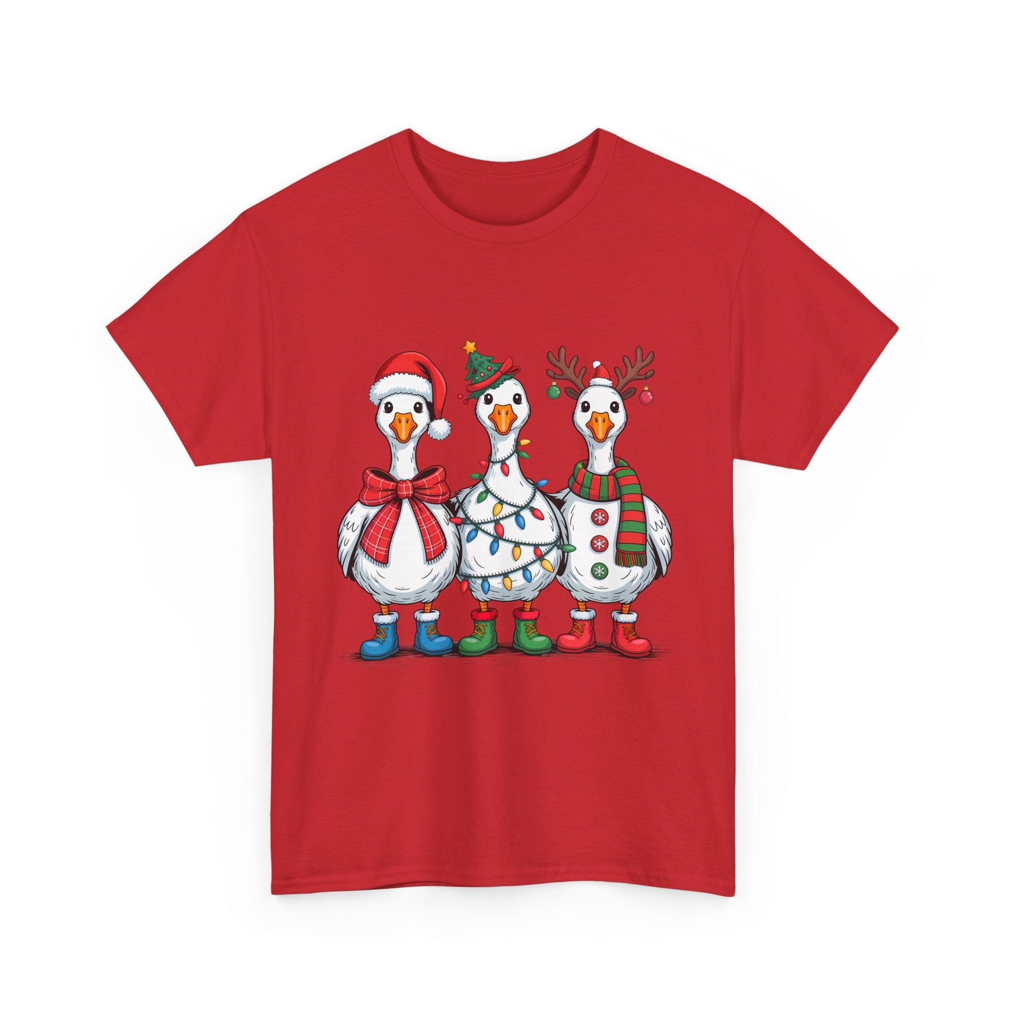 Cute Christmas Goose T-Shirt Printify