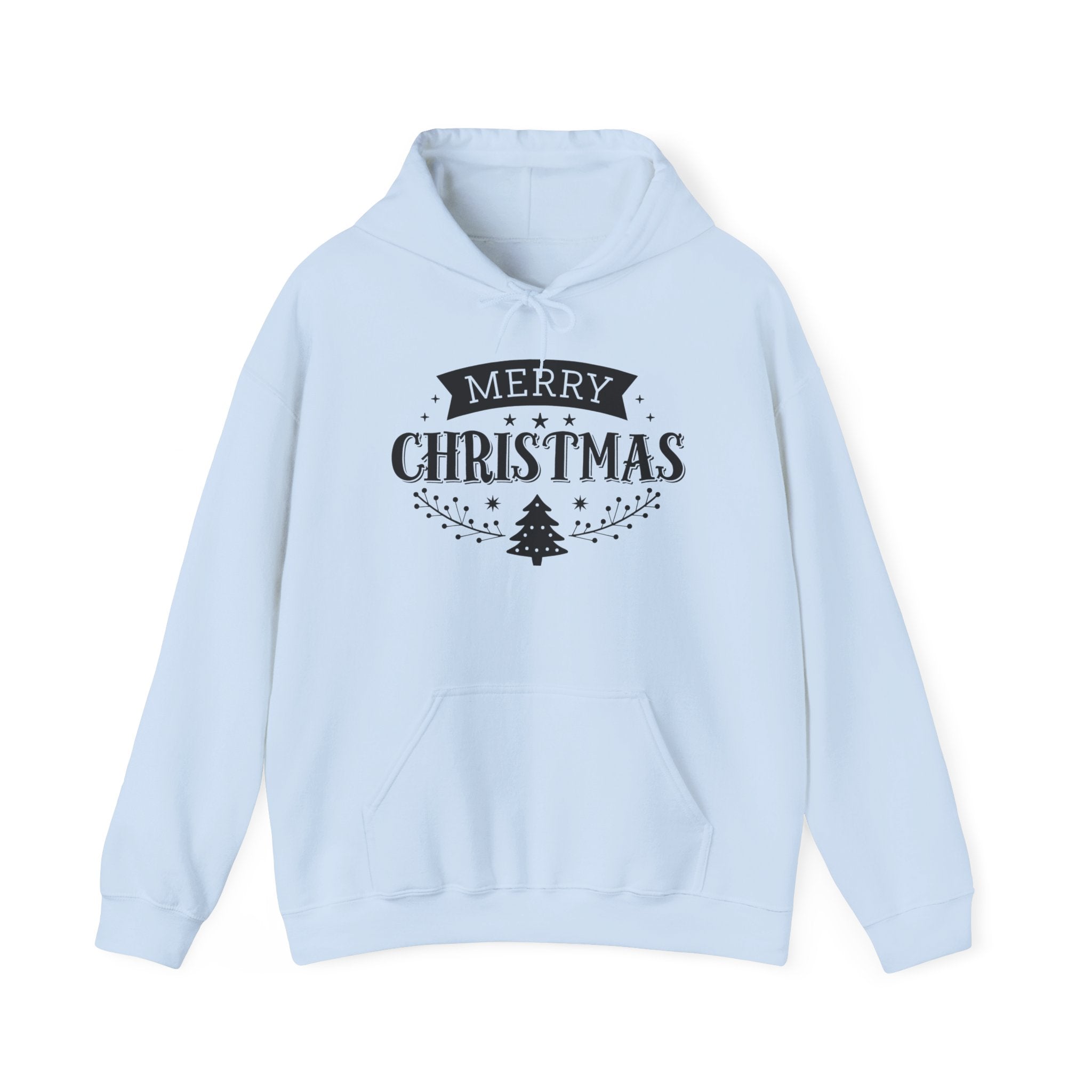 Merry Christmas" Festive Tree Holiday Hoodie Printify