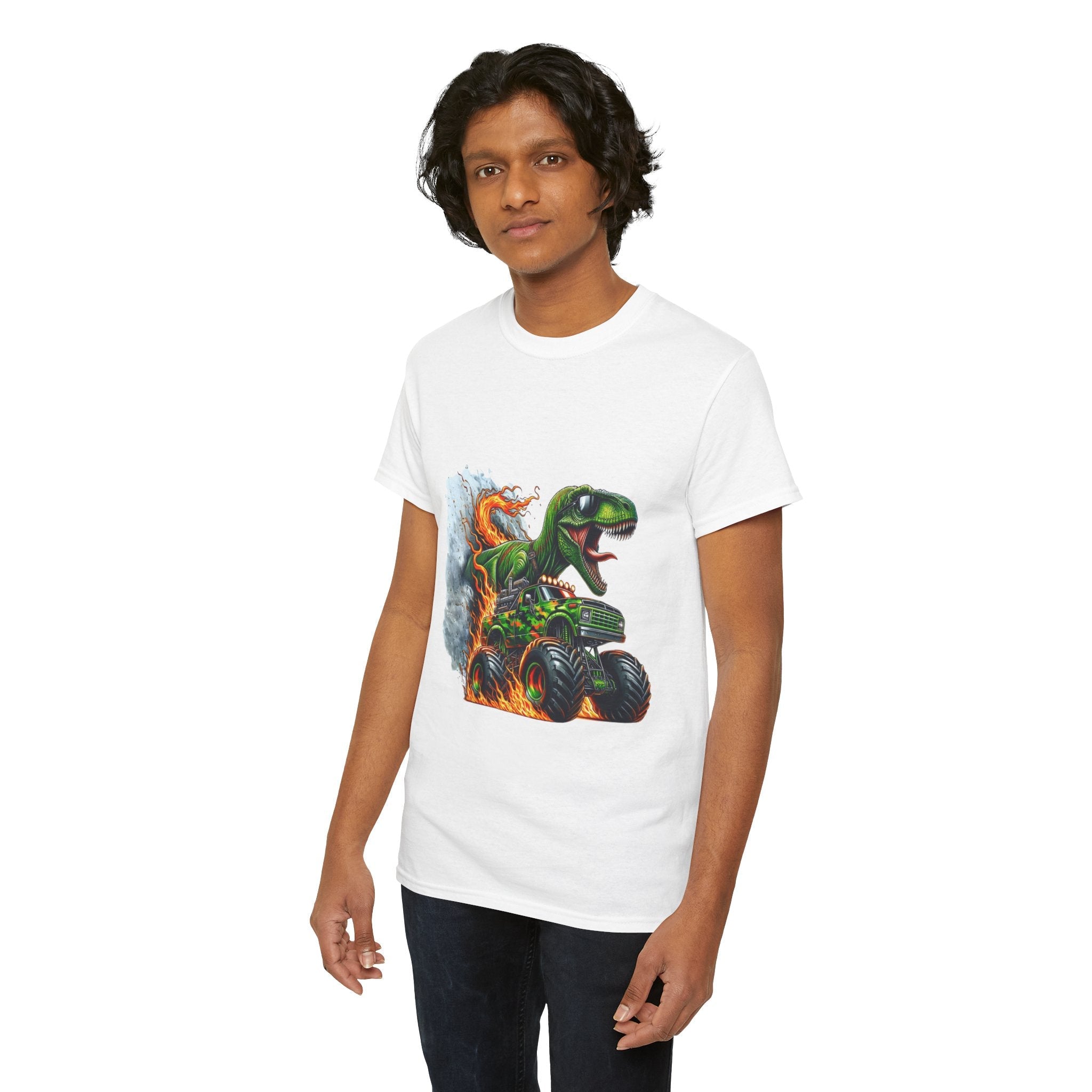 Kids' Dinosaur Monster Truck  Graphic T- Shirt Printify