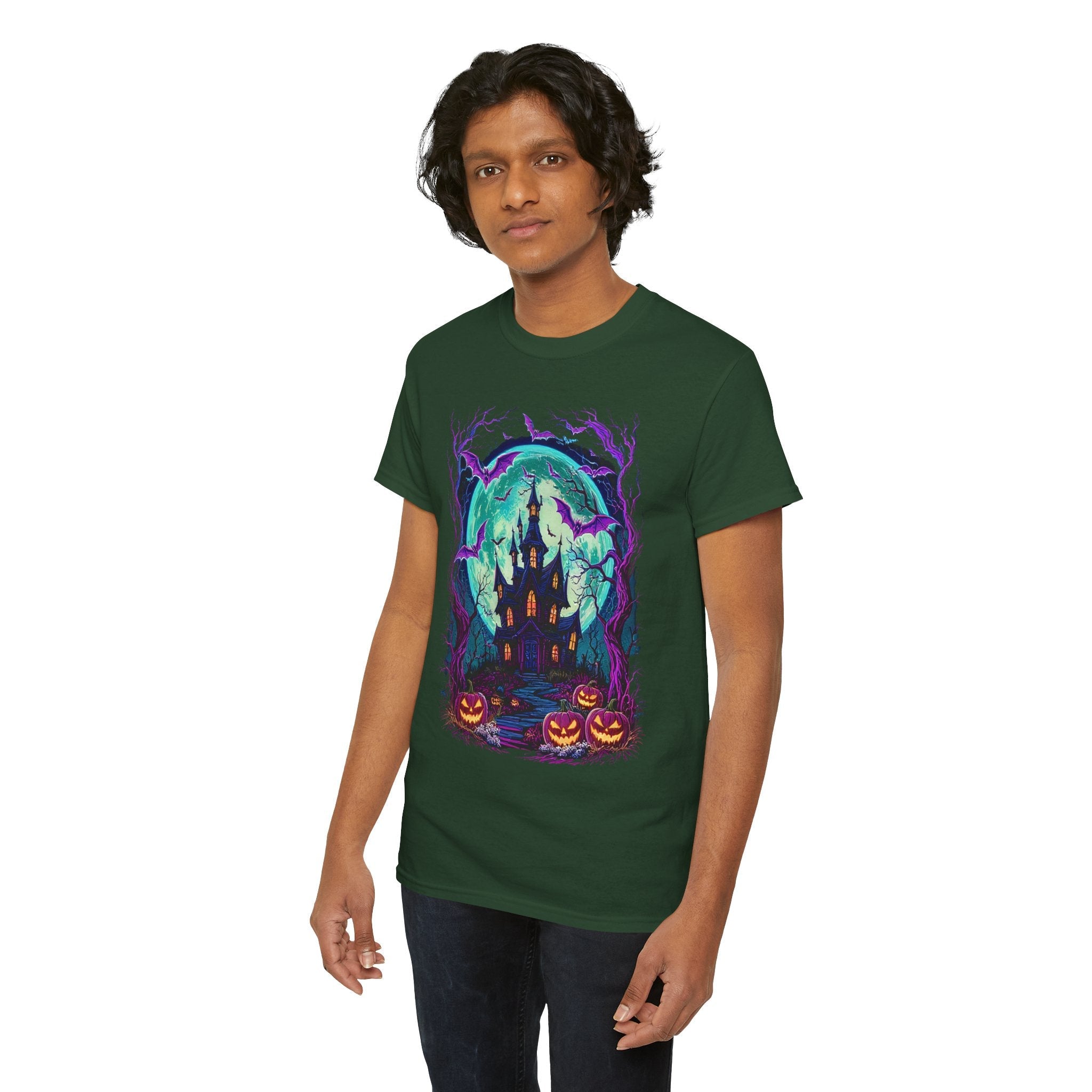 Halloween Haunted House T- Shirt Printify