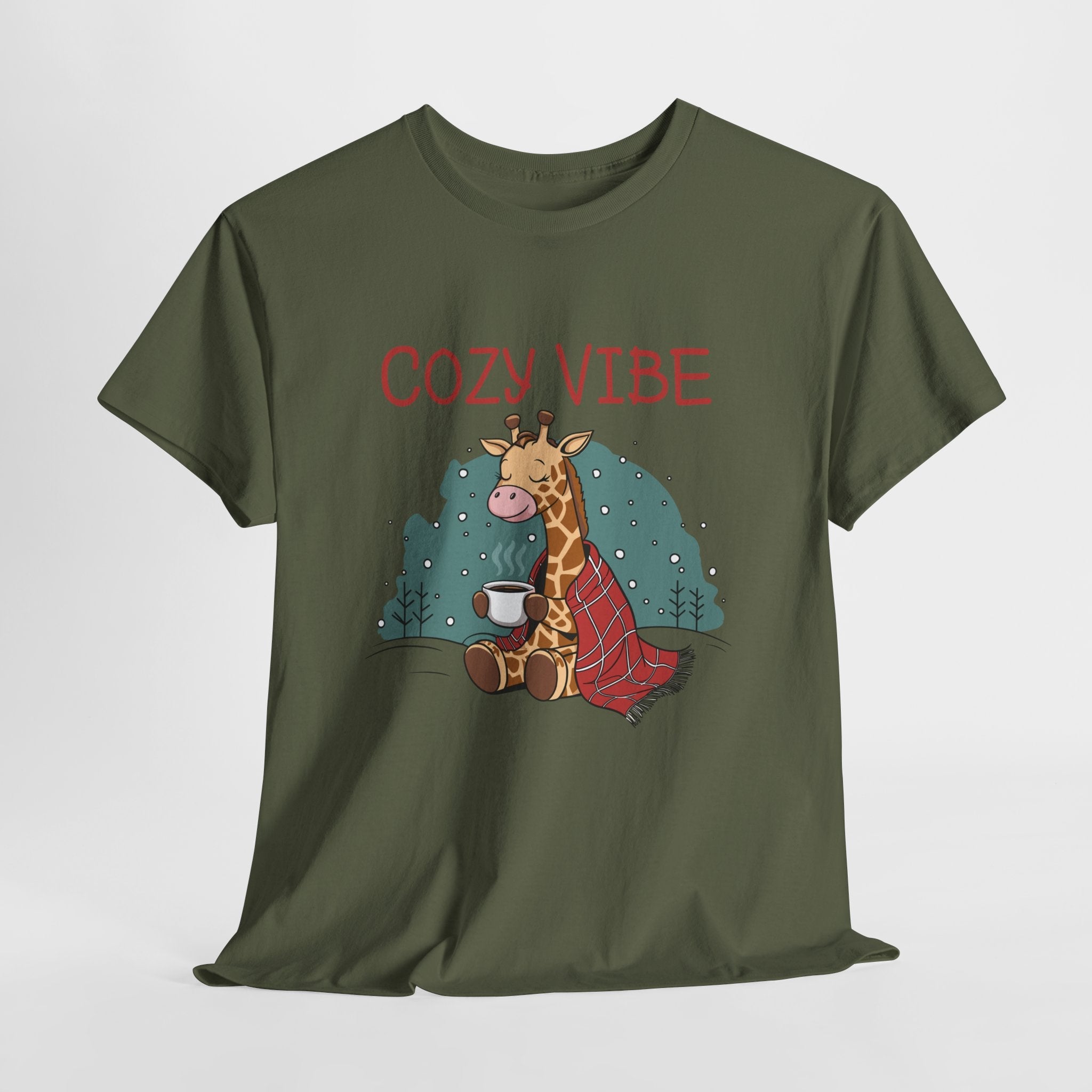 Cozy Vibe Giraffe Unisex T-Shirt Printify