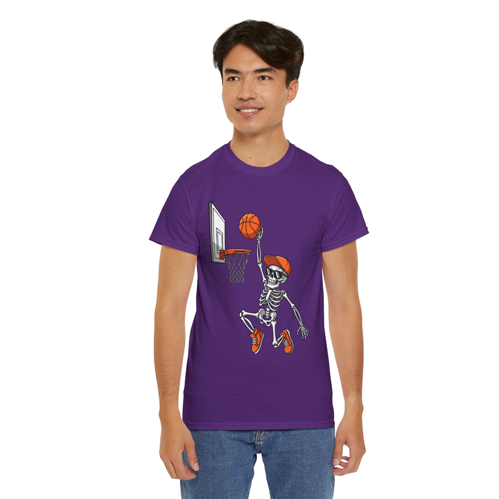 Skeleton Basketball Unisex Graphic T- Shirt Printify
