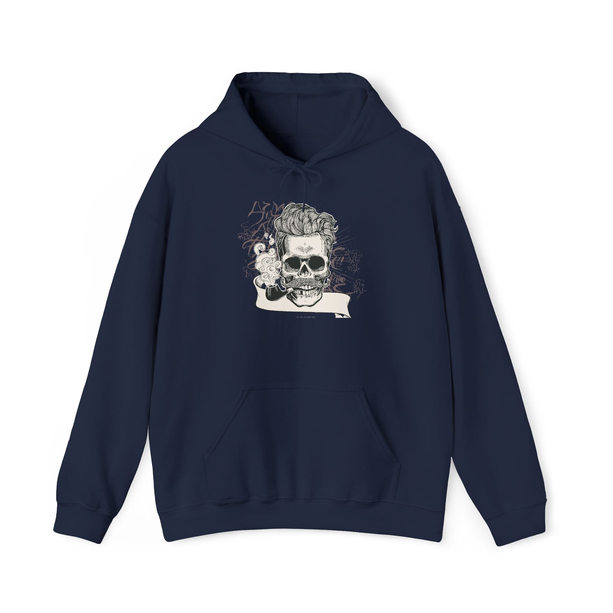 Vintage Smoking Skeleton Graphic Hoodie