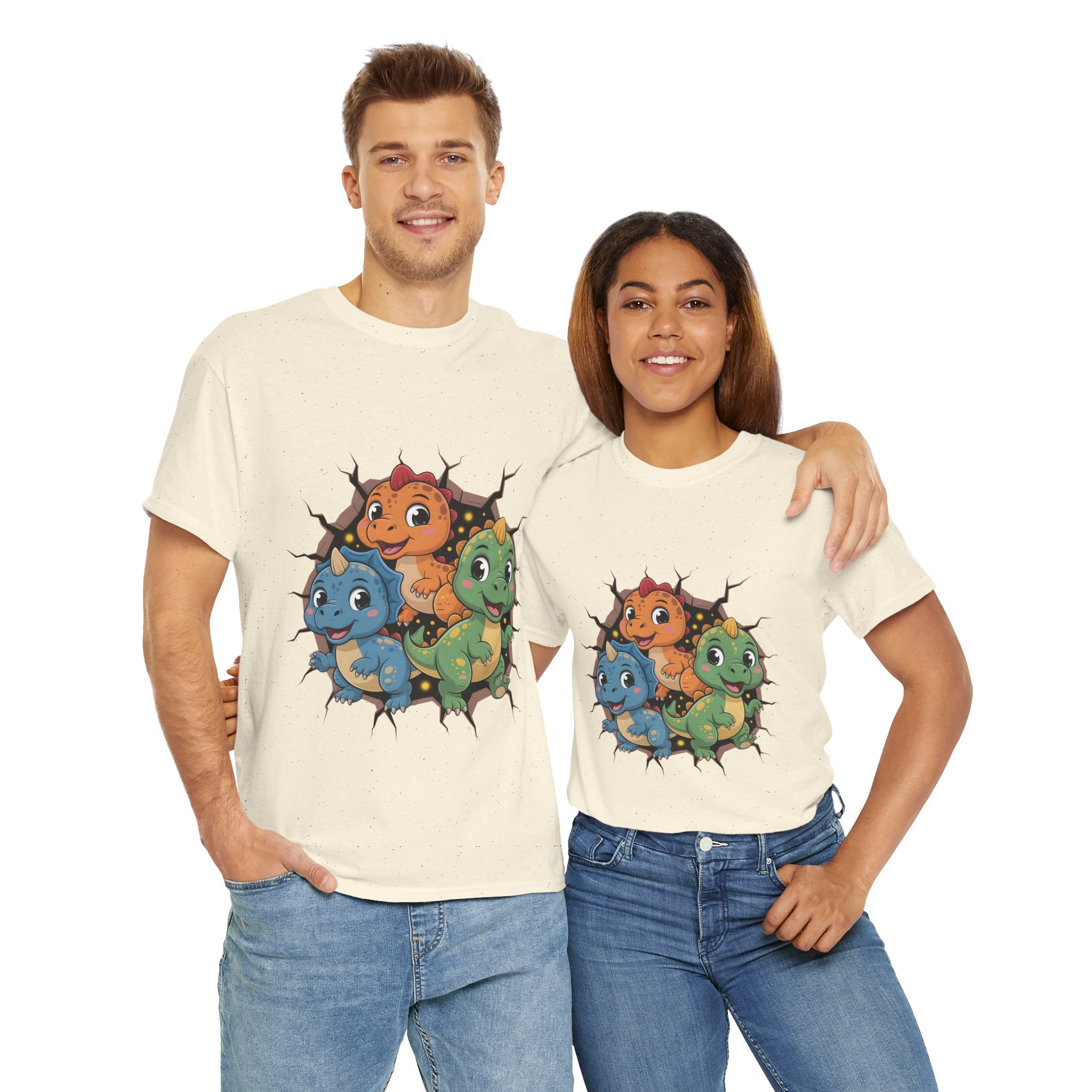 Cute Dinosaur Unisex Graphic T-Shirt Printify