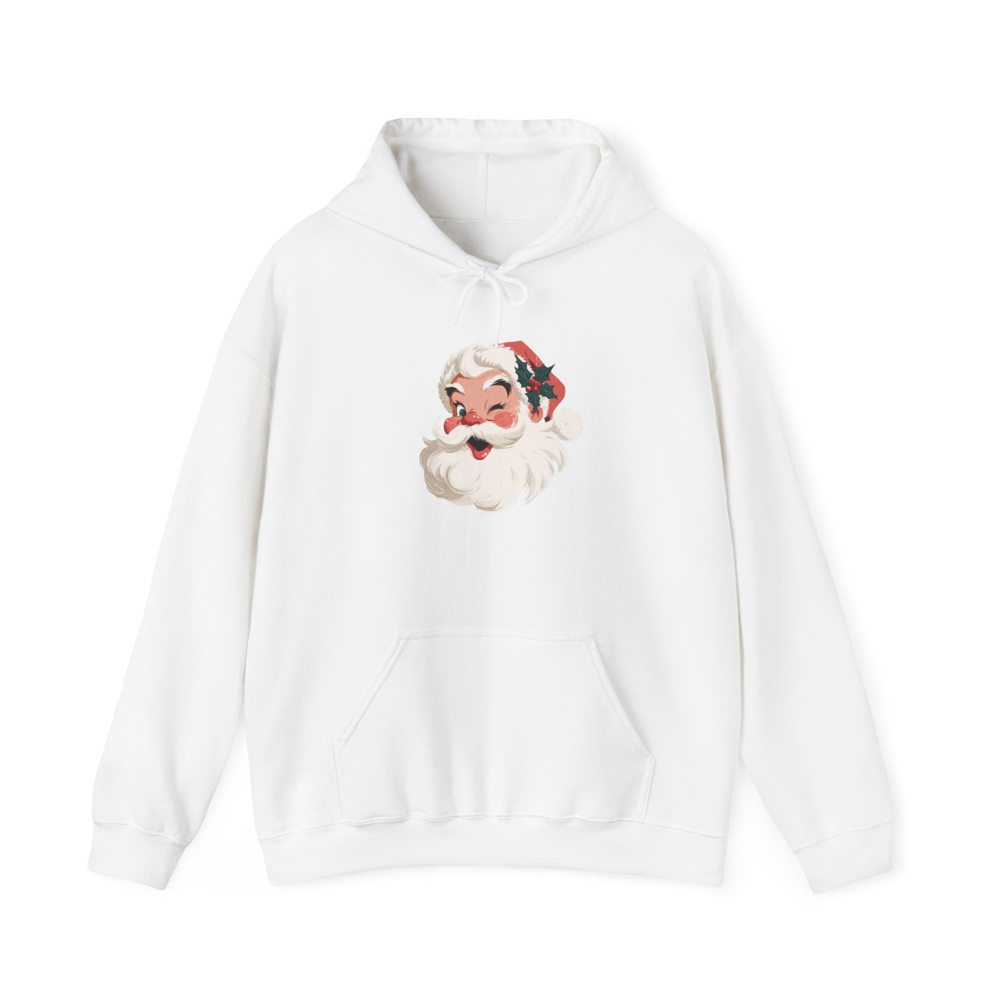 Vintage Santa Face Hoodie Printify