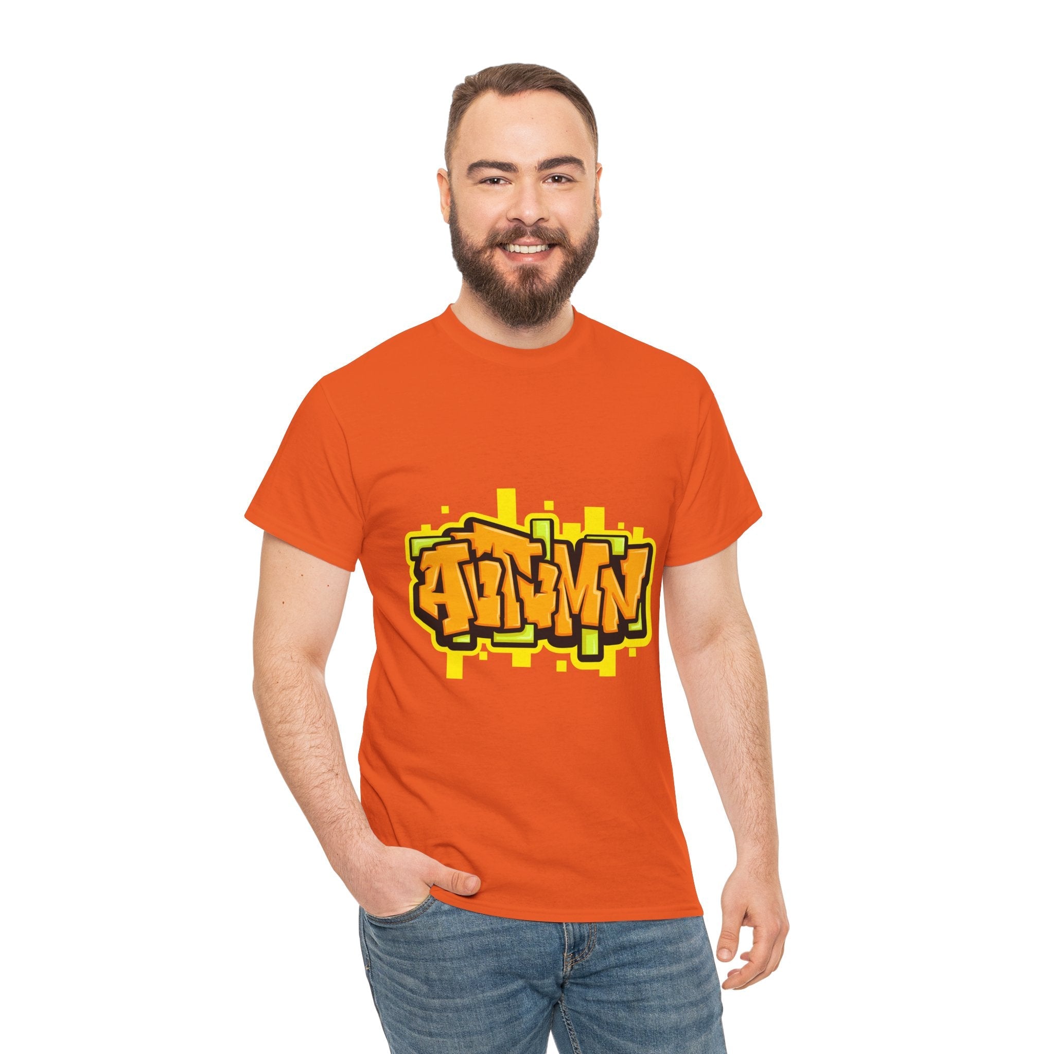 Bold Autumn Graffiti Graphic T-Shirt Printify