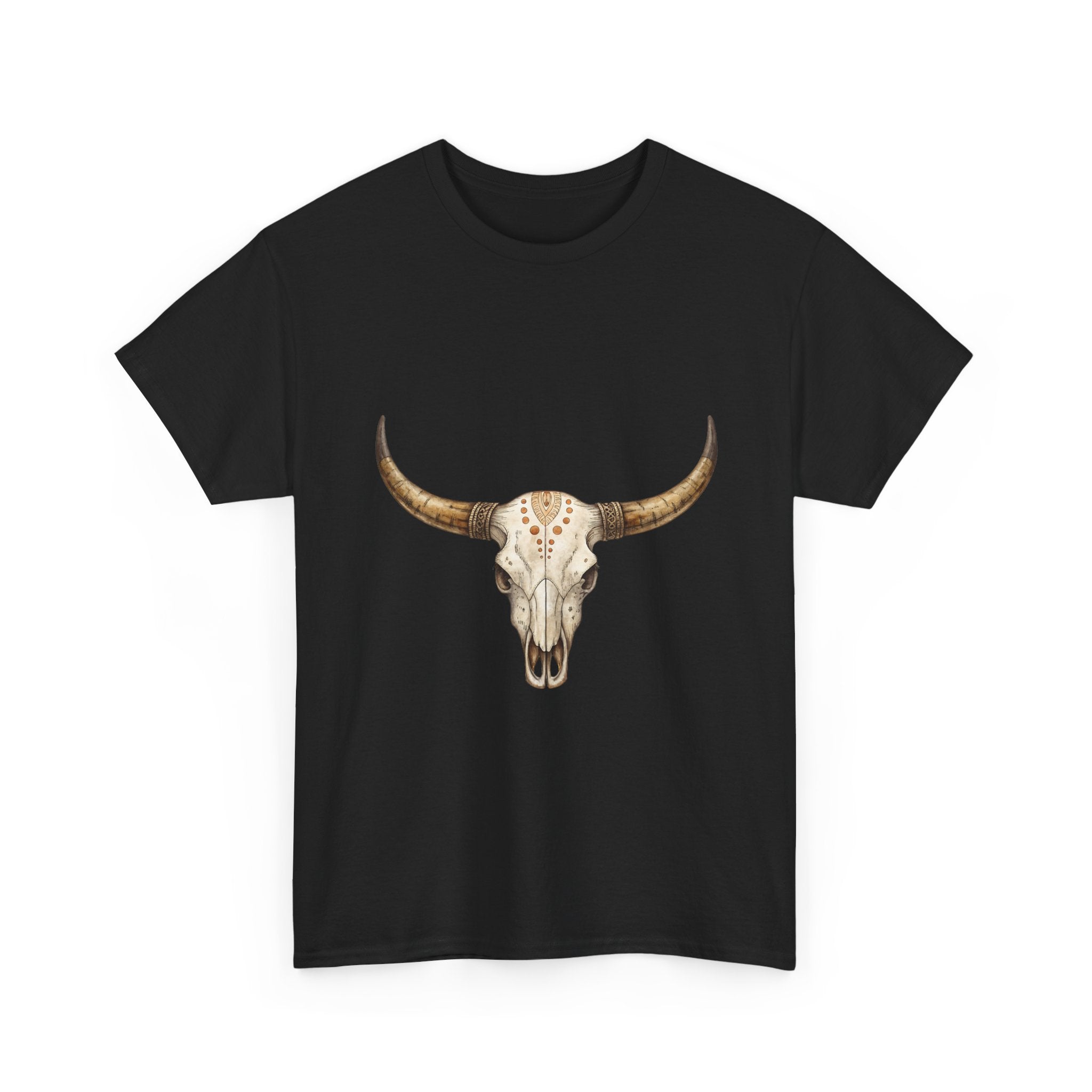 Bull Skull Western Graphic T-Shirt Printify