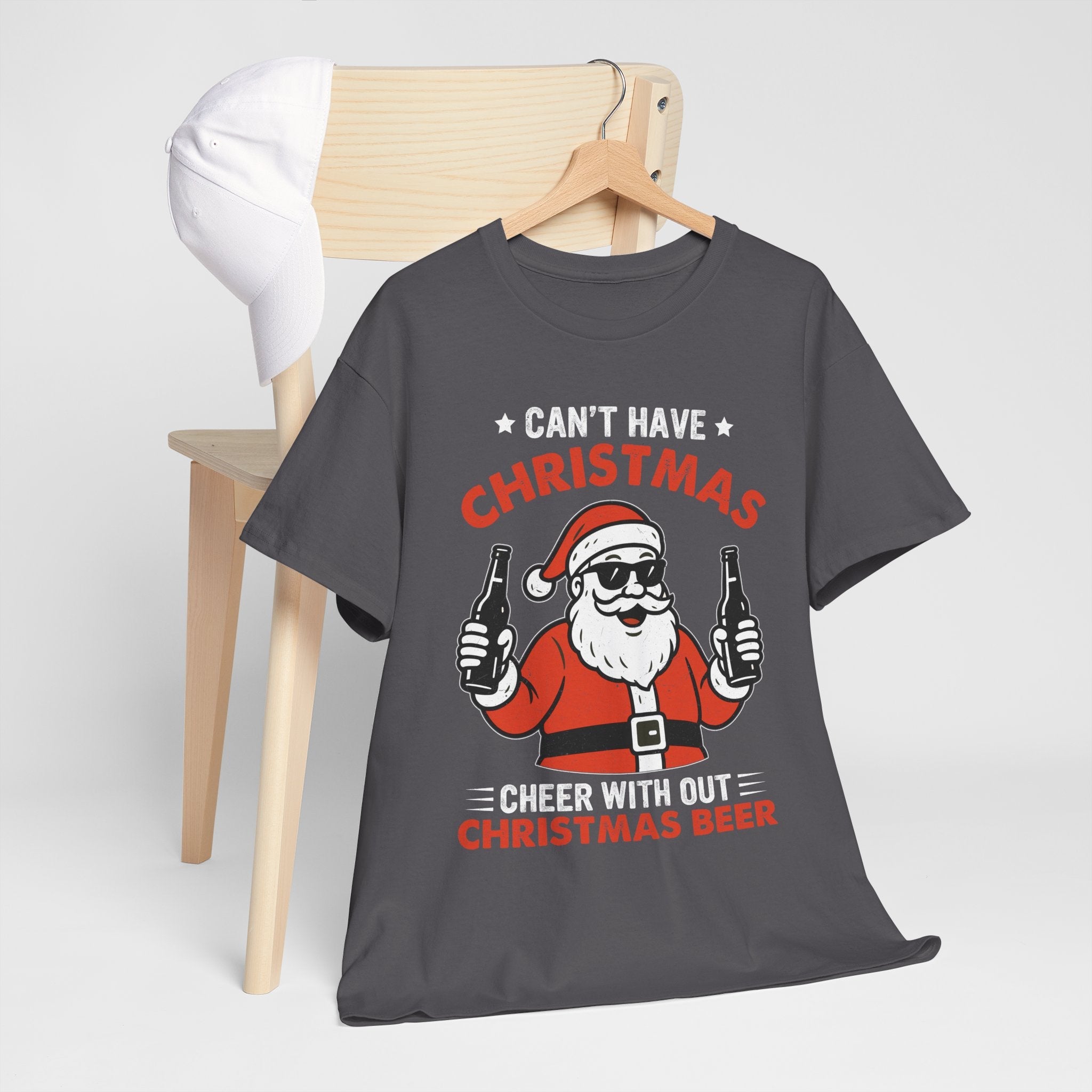 Santa Christmas Beer Graphic T- Shirt Printify