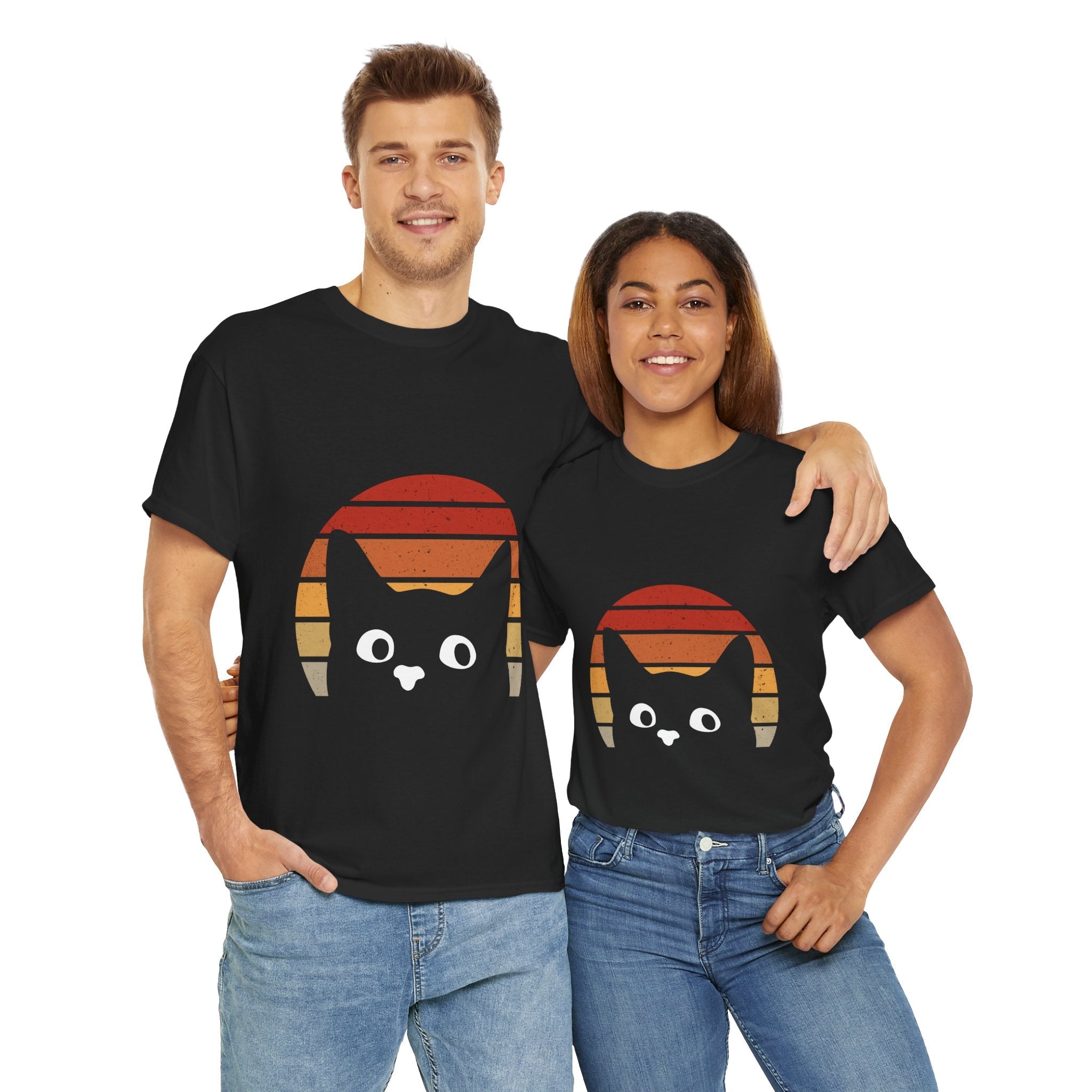 Vintage Cat Graphic Unisex T- Shirt Printify