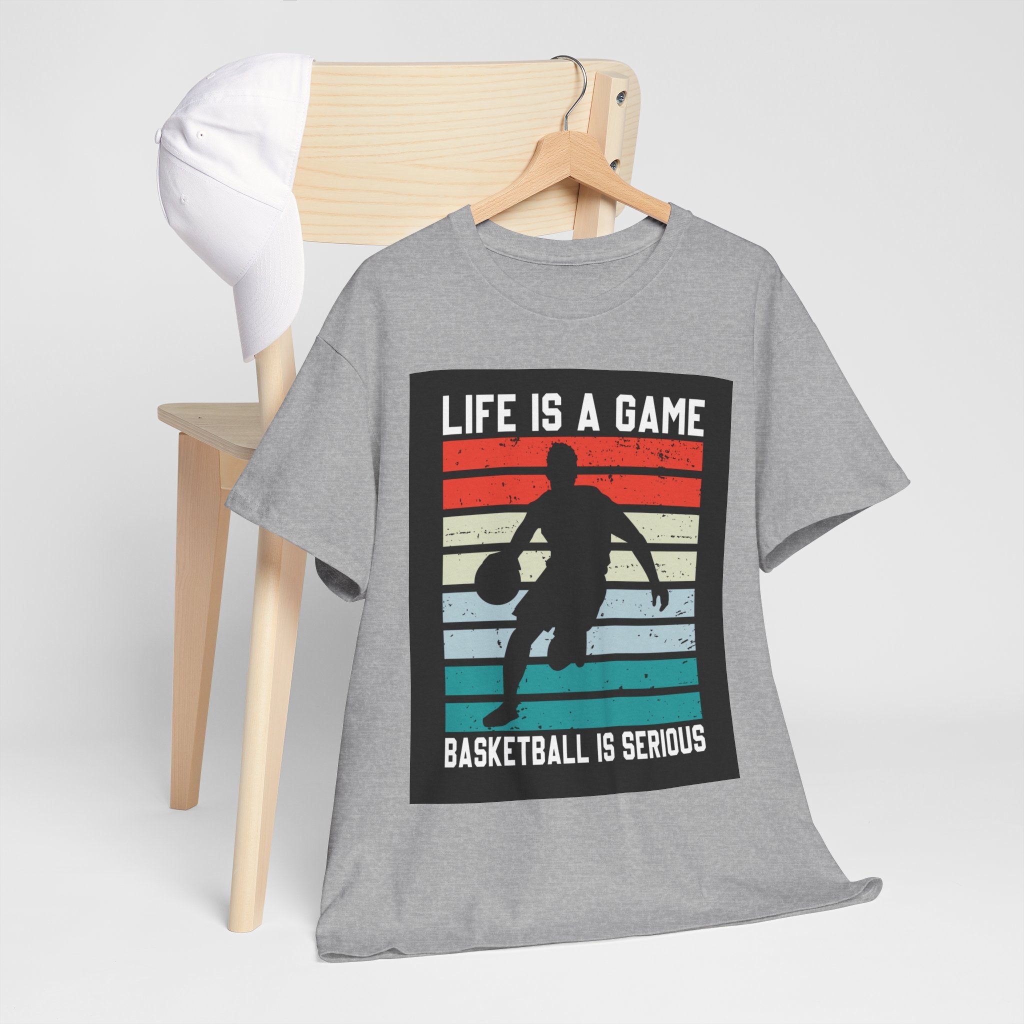Life Is A Game Basketball Graphic T-Shirt Printify