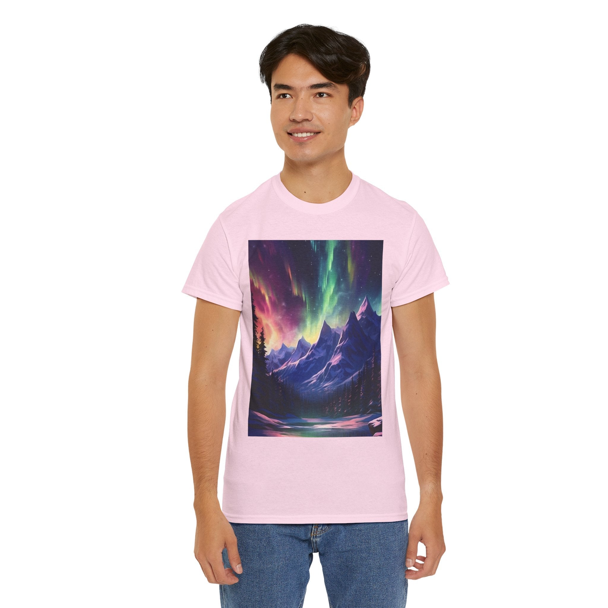 Northern Lights Graphic T- Shirt Printify