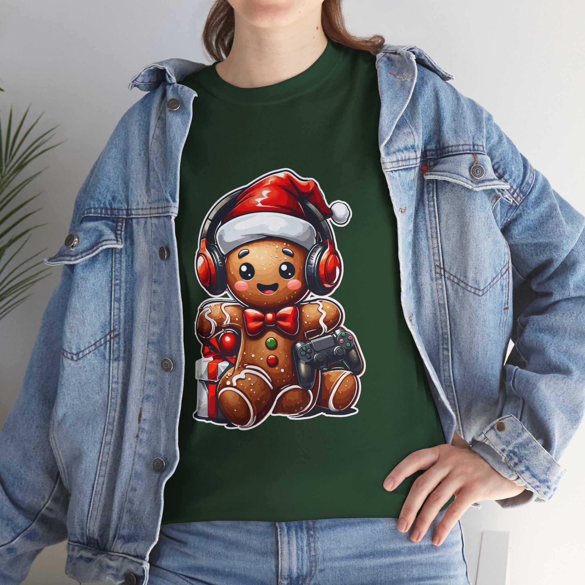 Gamer Gingerbread Unisex Graphic T- Shirt Printify