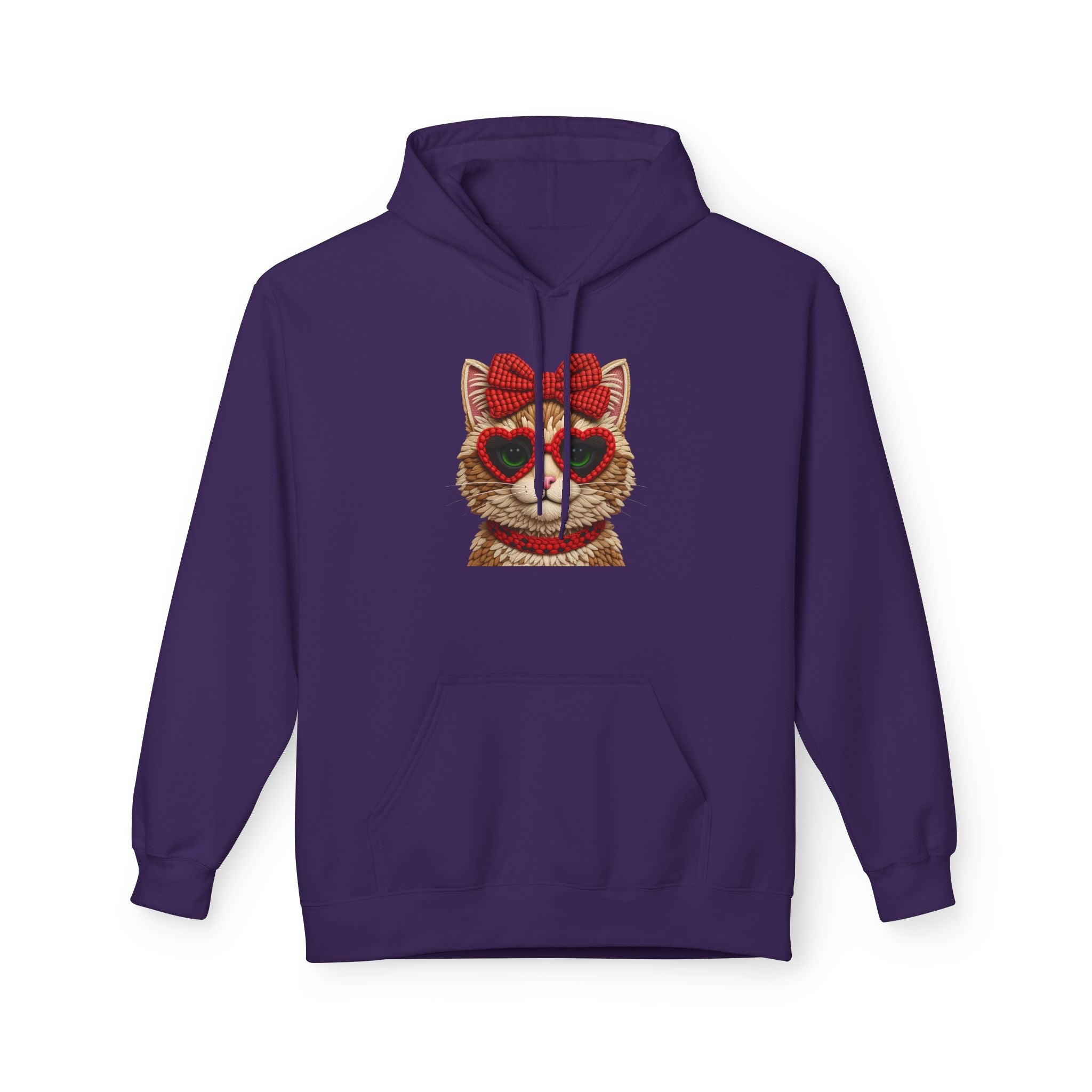 Cat With Heart Glasses Graphic  Hoodie Printify