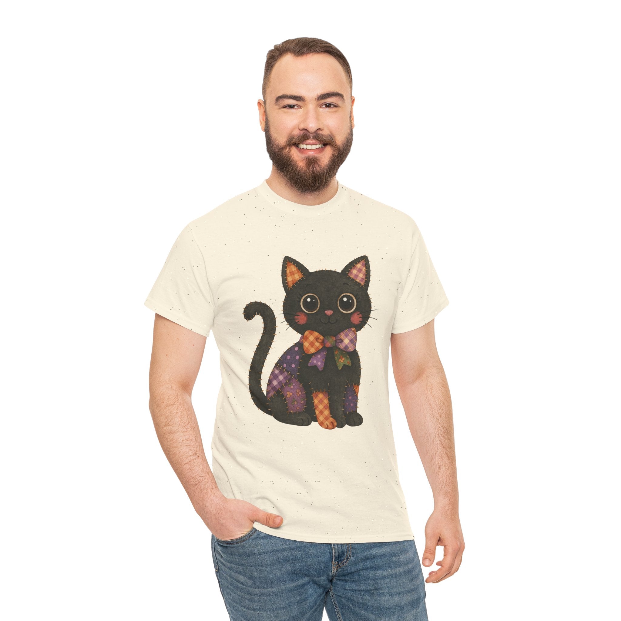 Cute Black Cat Halloween T- Shirt Printify