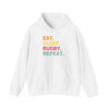 Eat. Sleep. Rugby. Repeat. Hoodie Printify