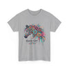 Floral Horse Lover Boho Style T-Shirt Printify