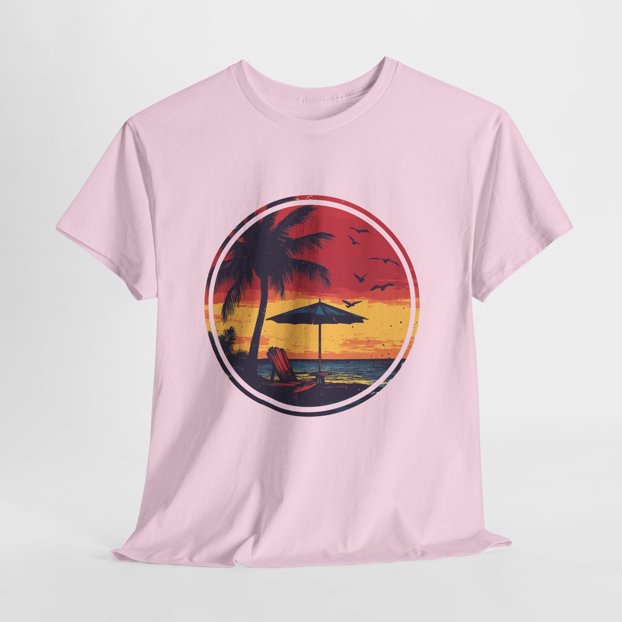 Tropical Sunset Relaxing Vibe T- Shirt Printify