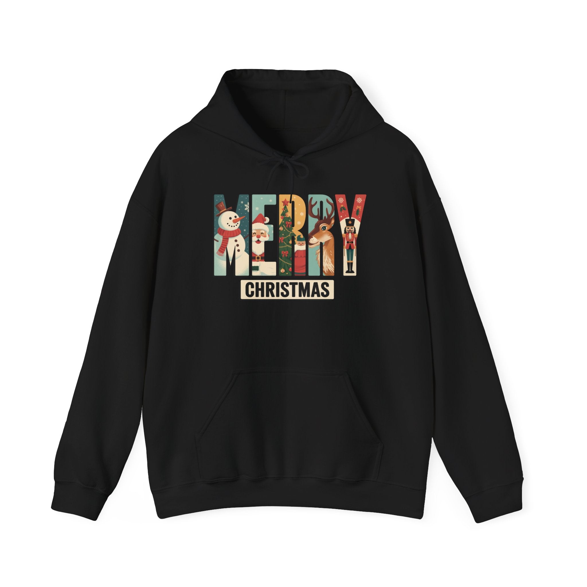Vintage Merry Christmas Holiday Hoodie Printify