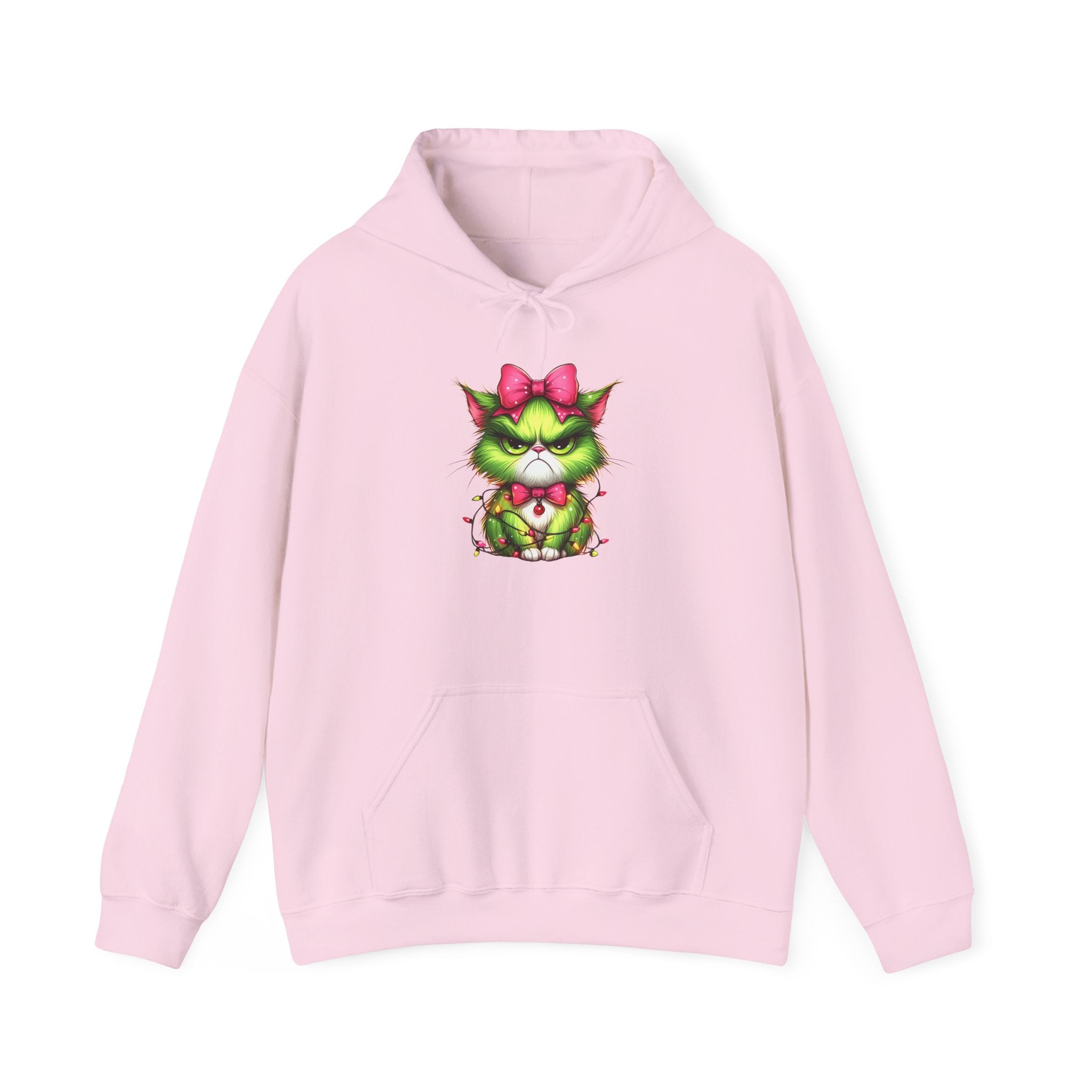 Cute Green Cat Hoodie Printify