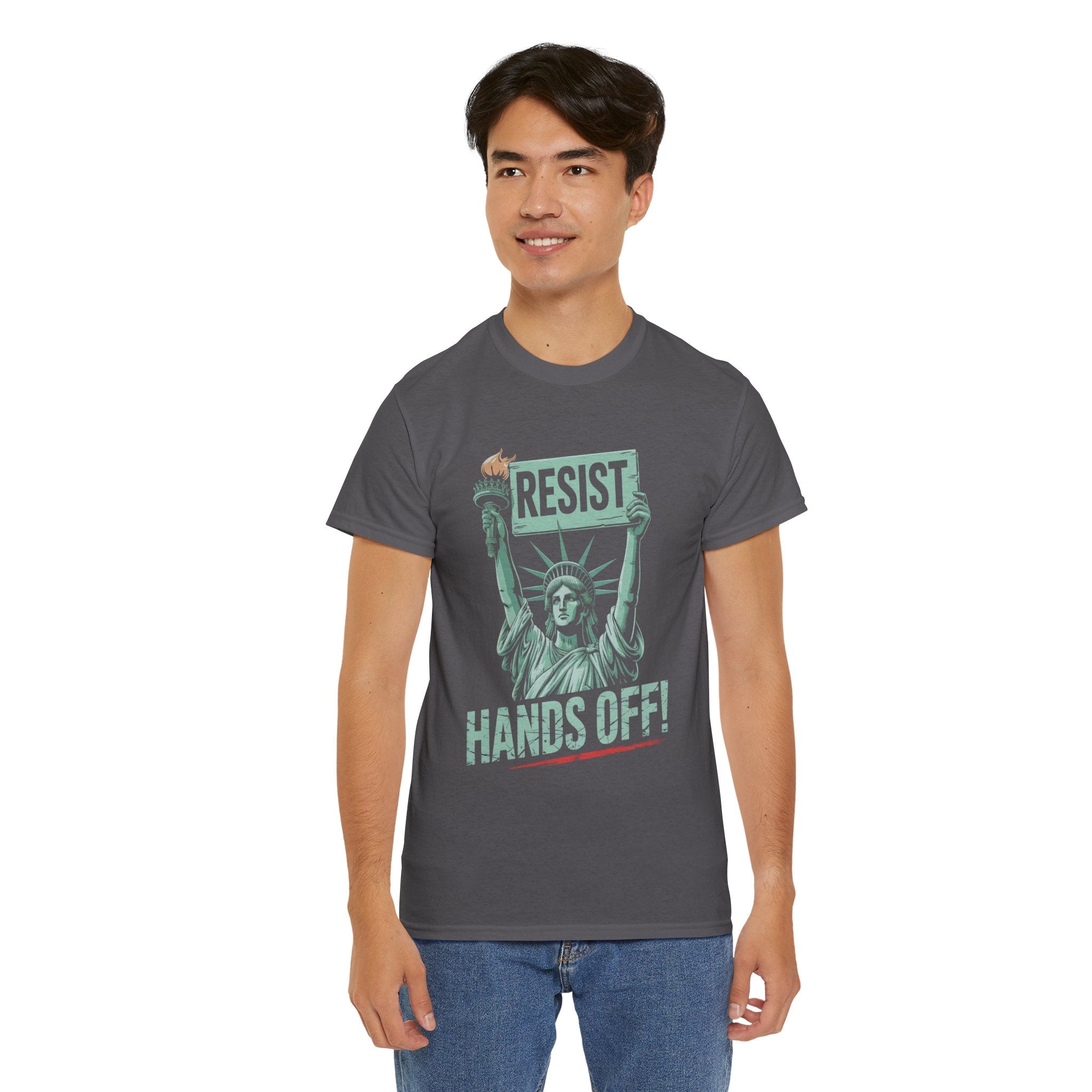 'Resist Hands Off!' Graphic T- Shirt Printify