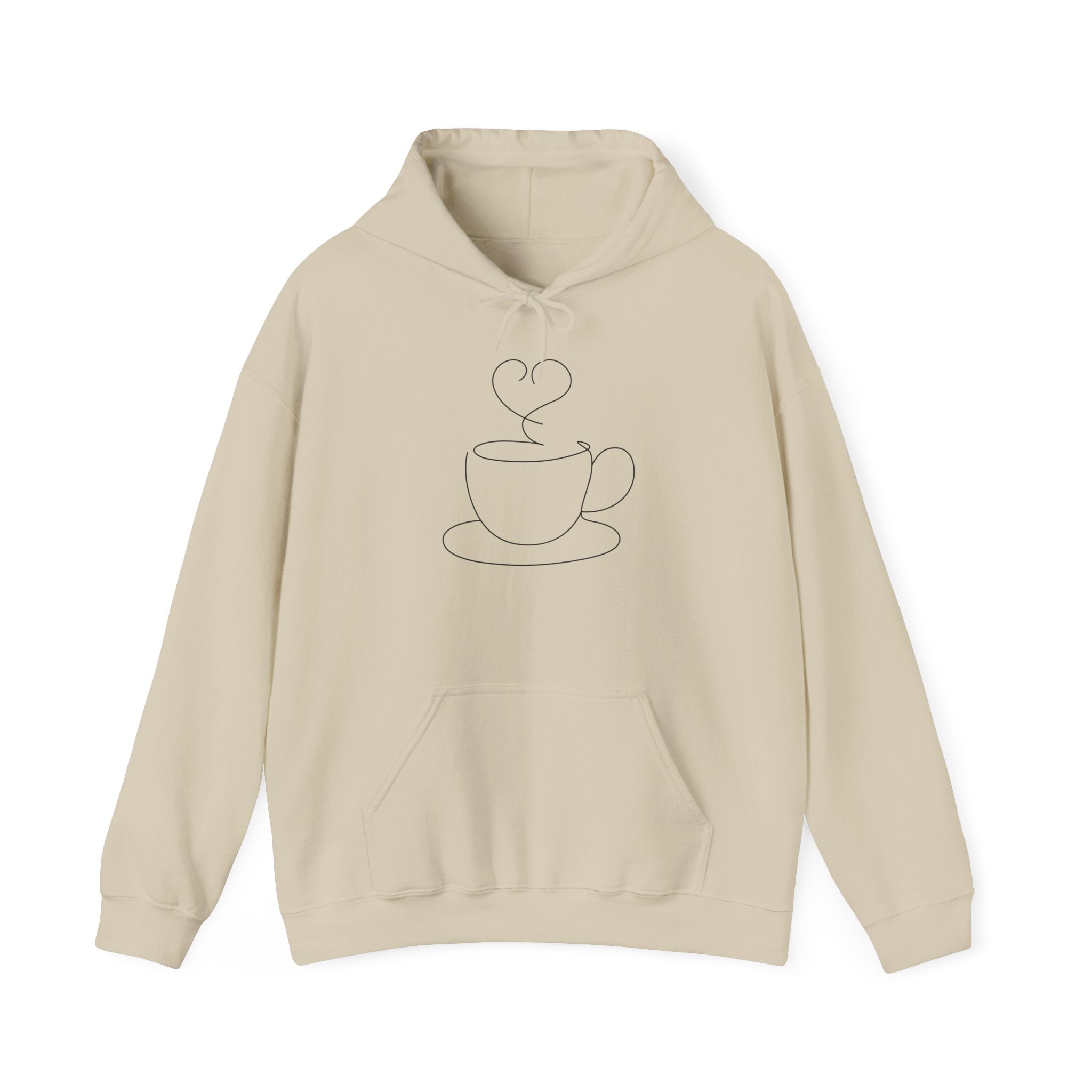 Coffee Cup Line Art Hoodie