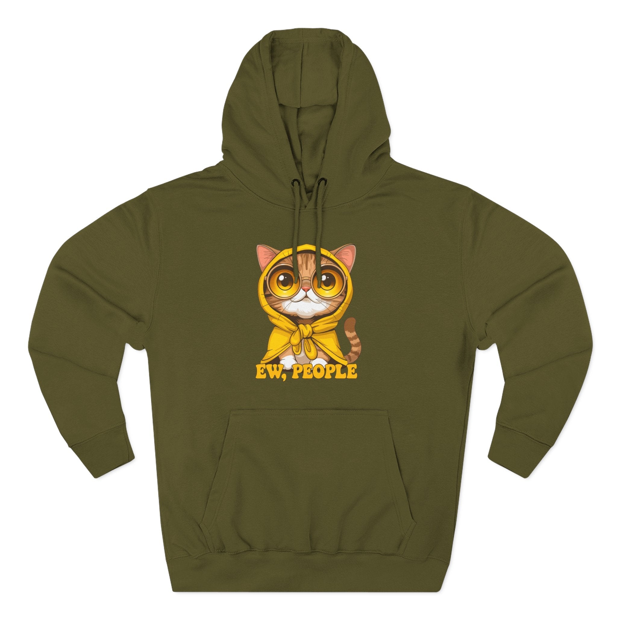 Cat in Raincoat Hoodie Printify
