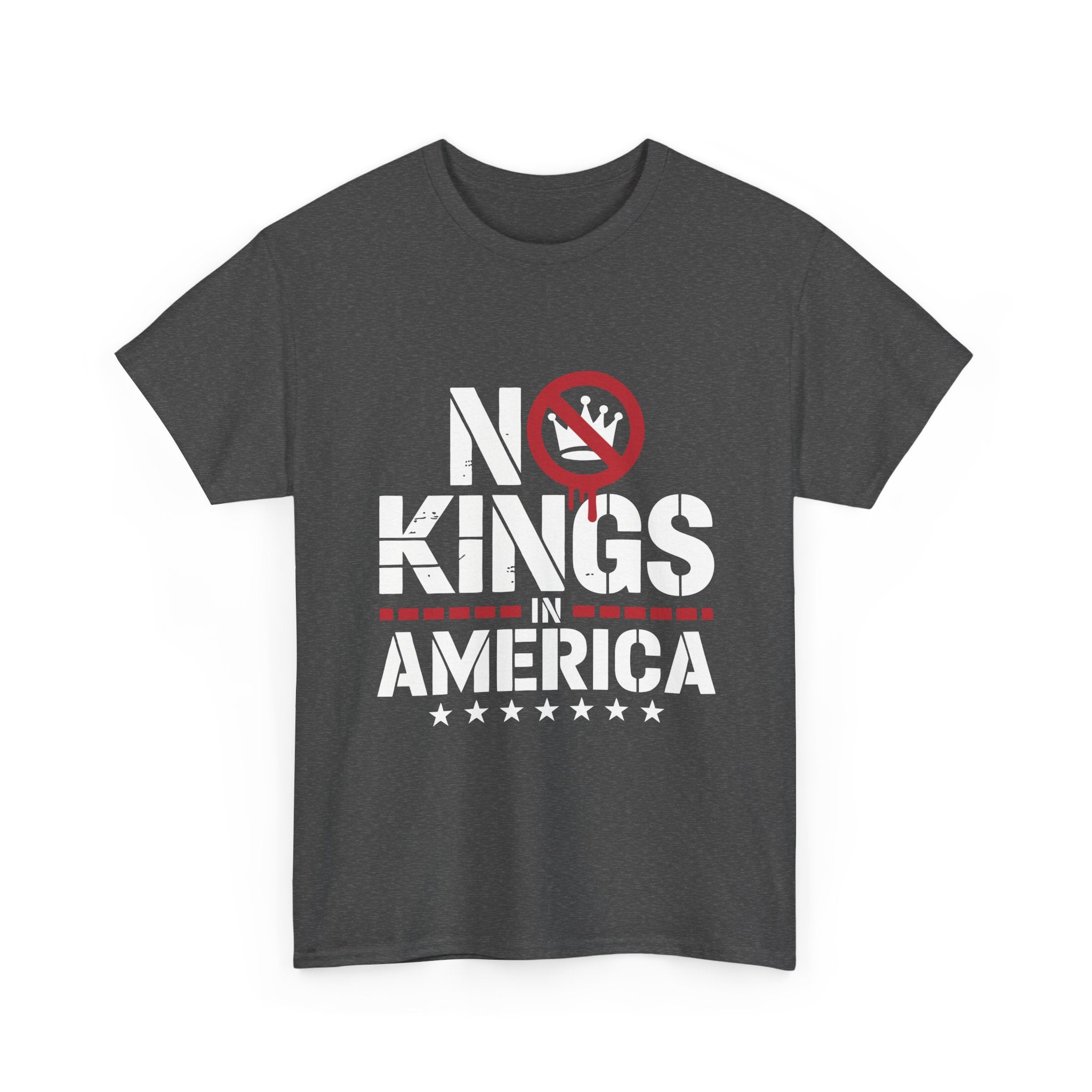 Statement Graphic ' No Kings in America ' T- Shirt Printify