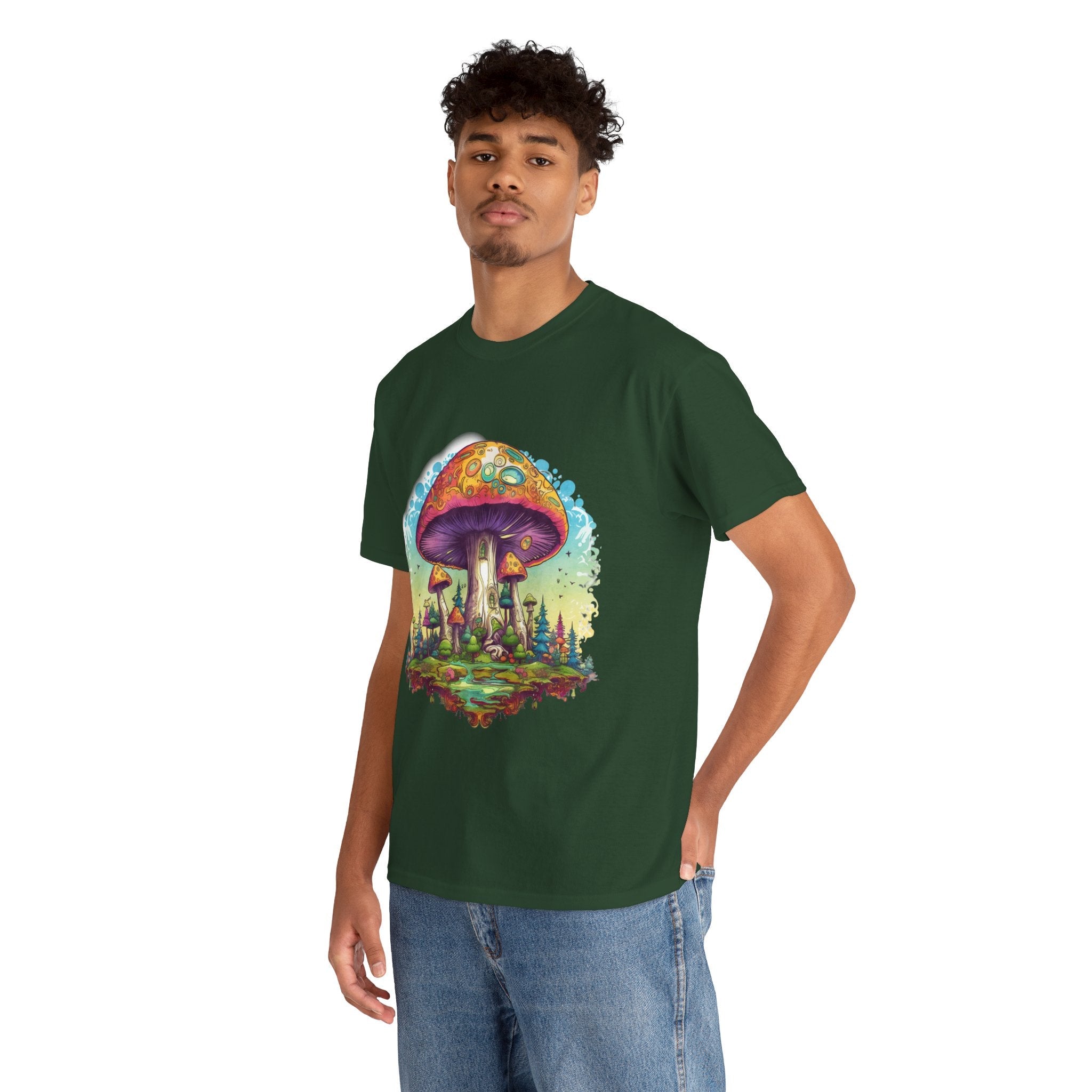 Colorful Mushroom Art Graphic T-Shirt Printify