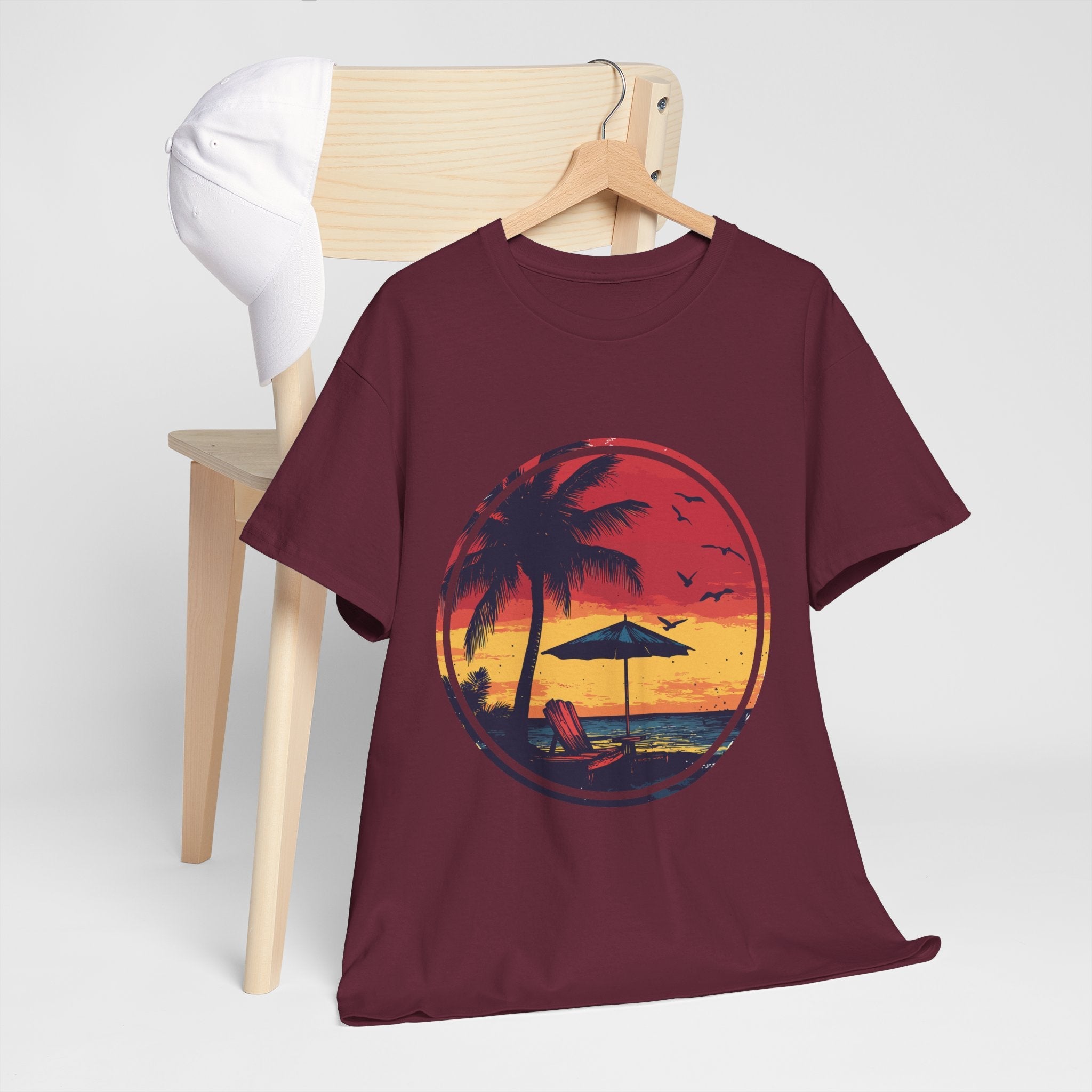 Tropical Sunset Relaxing Vibe T- Shirt Printify