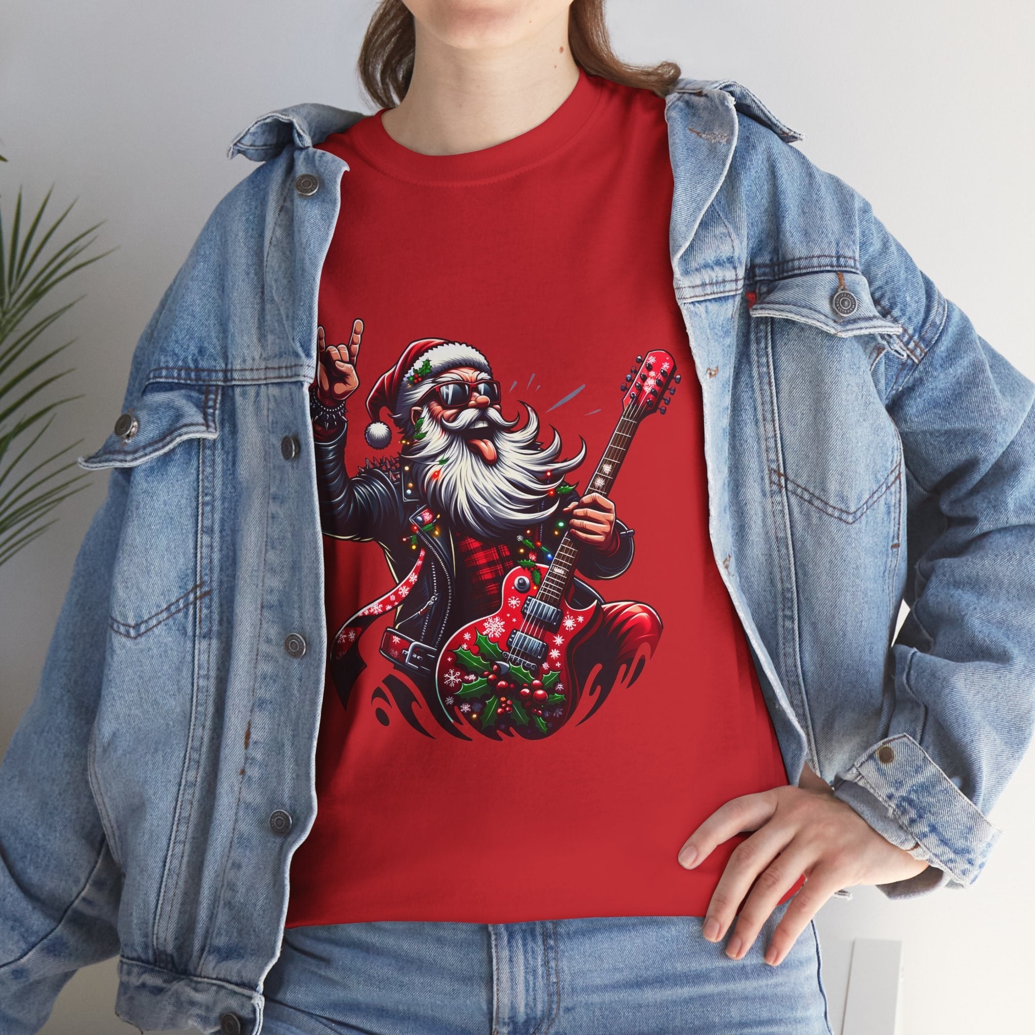 Rockin' Santa Unisex Graphic T- Shirt Printify