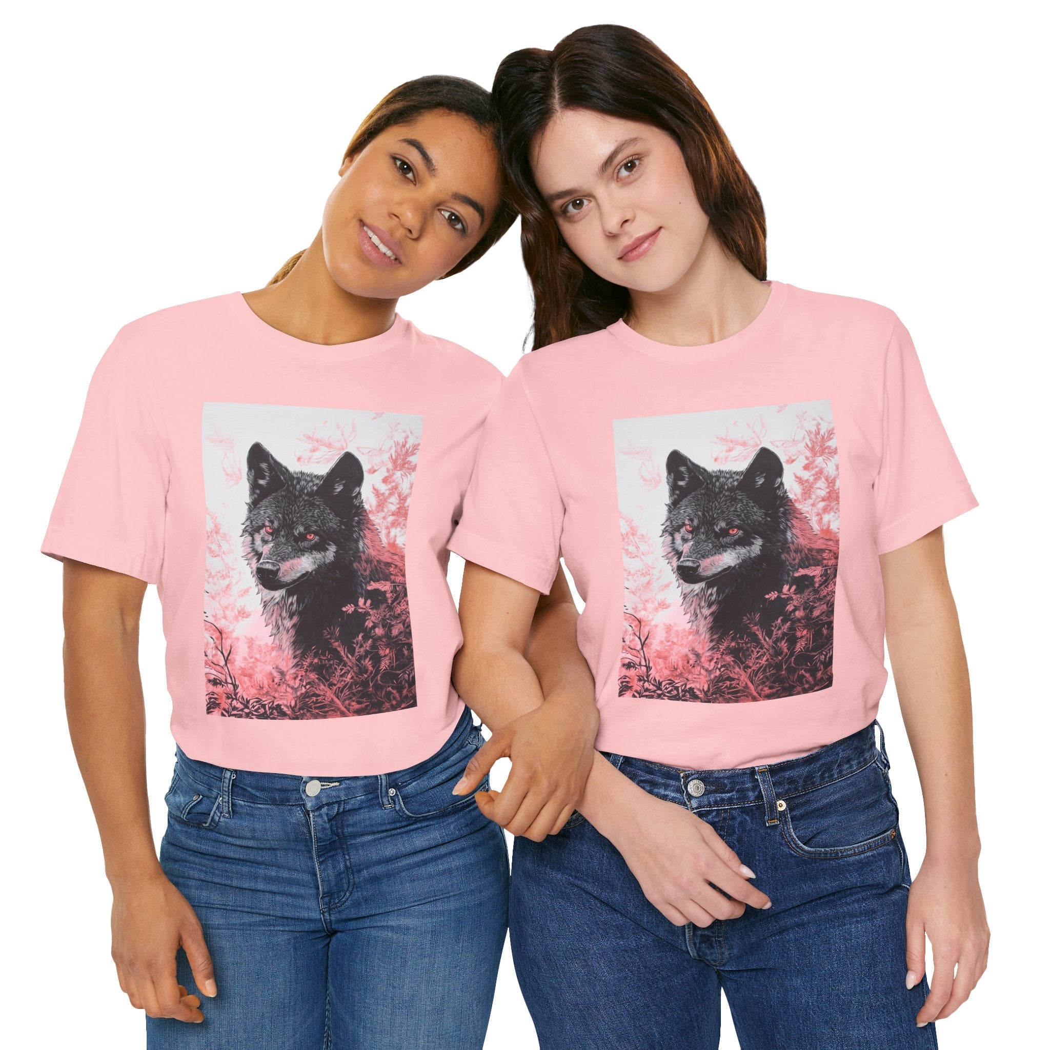 Artistic Wolf Graphic T- Shirt Printify
