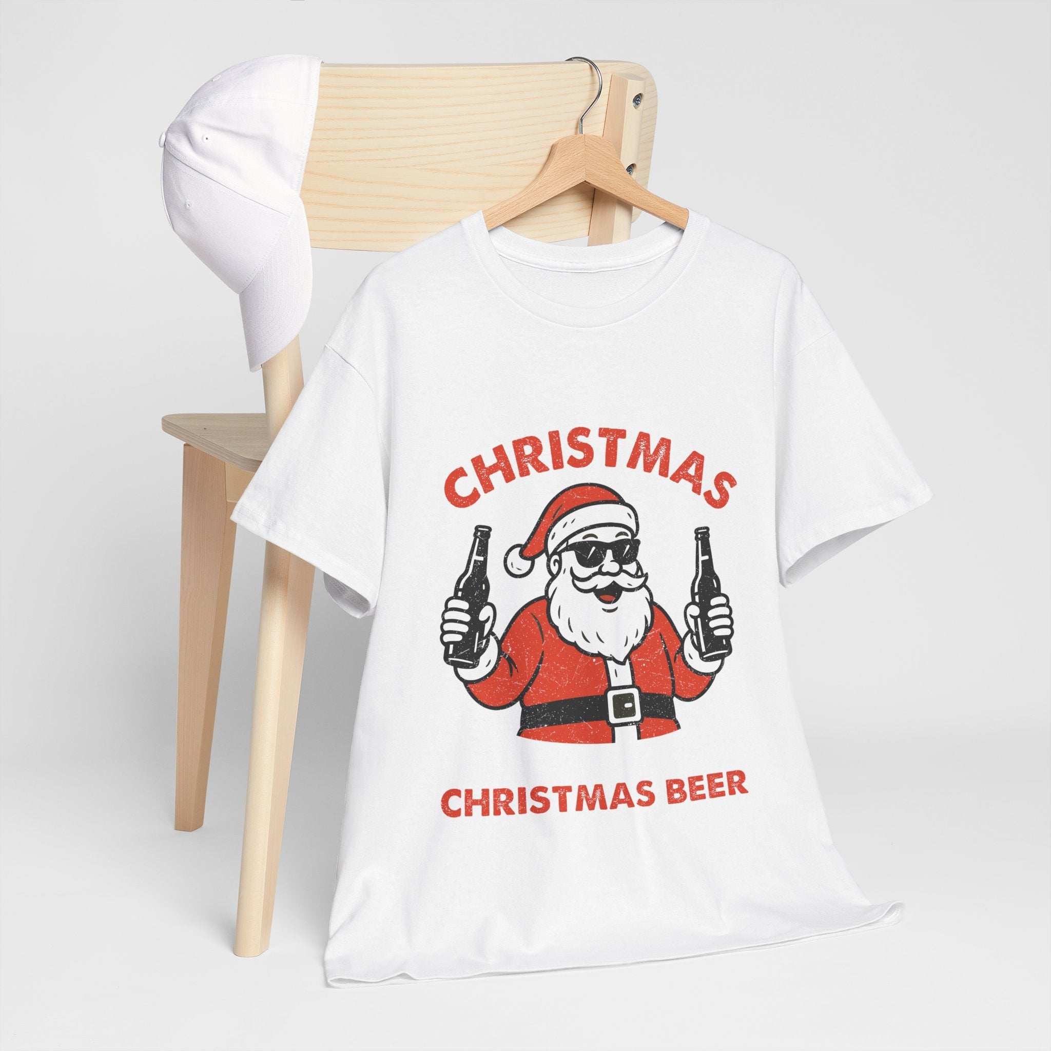 Santa Christmas Beer Graphic T- Shirt Printify