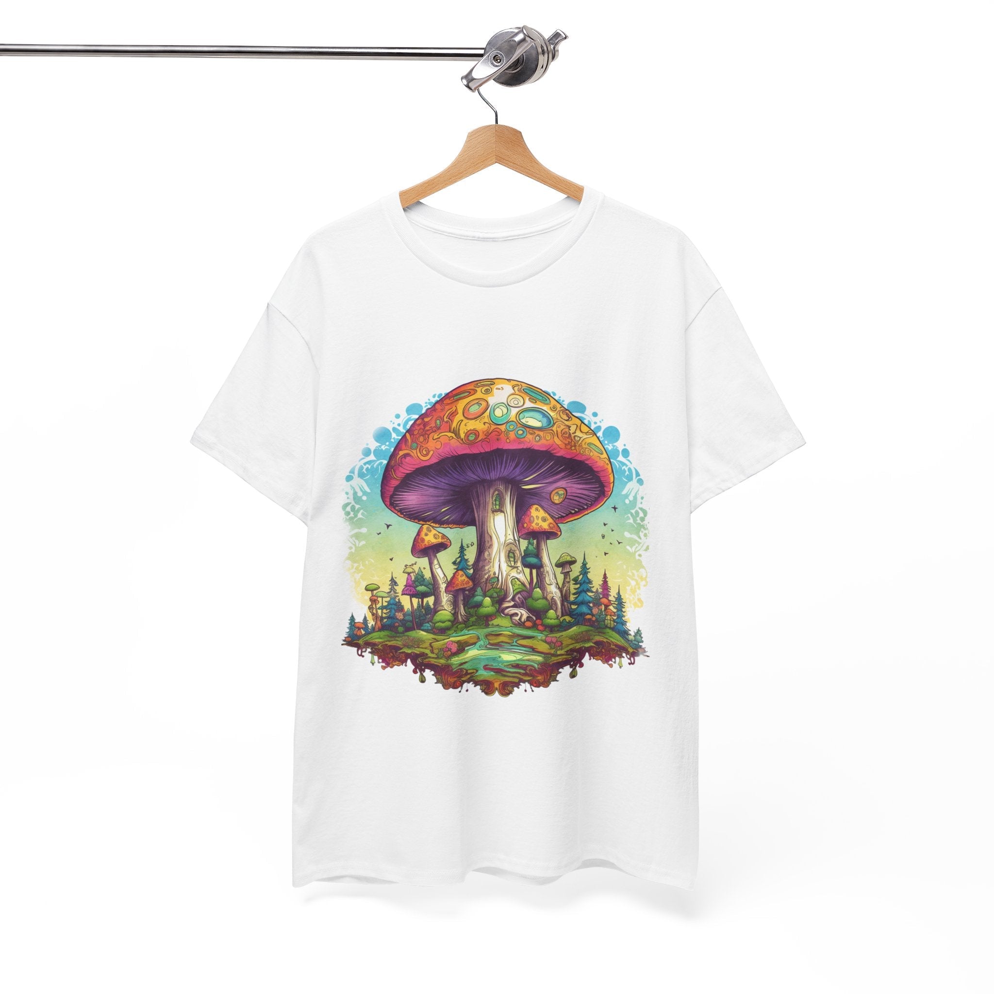 Colorful Mushroom Art Graphic T-Shirt Printify