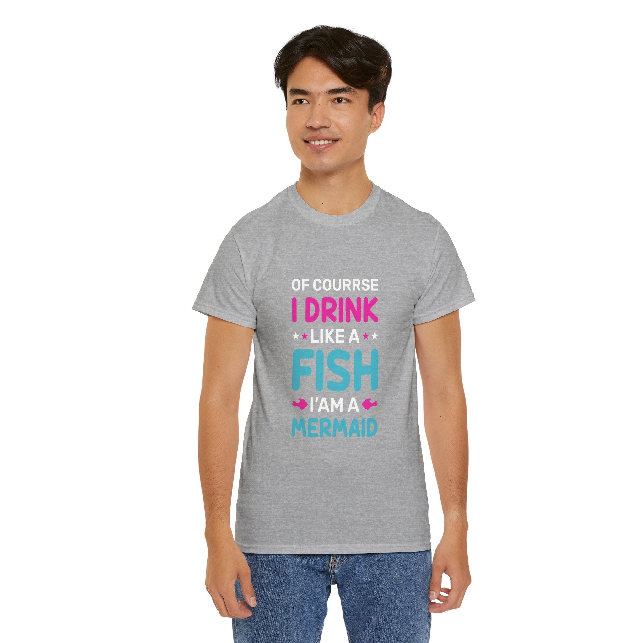 Mermaid Drink Like a Fish Unisex T-Shirt Printify
