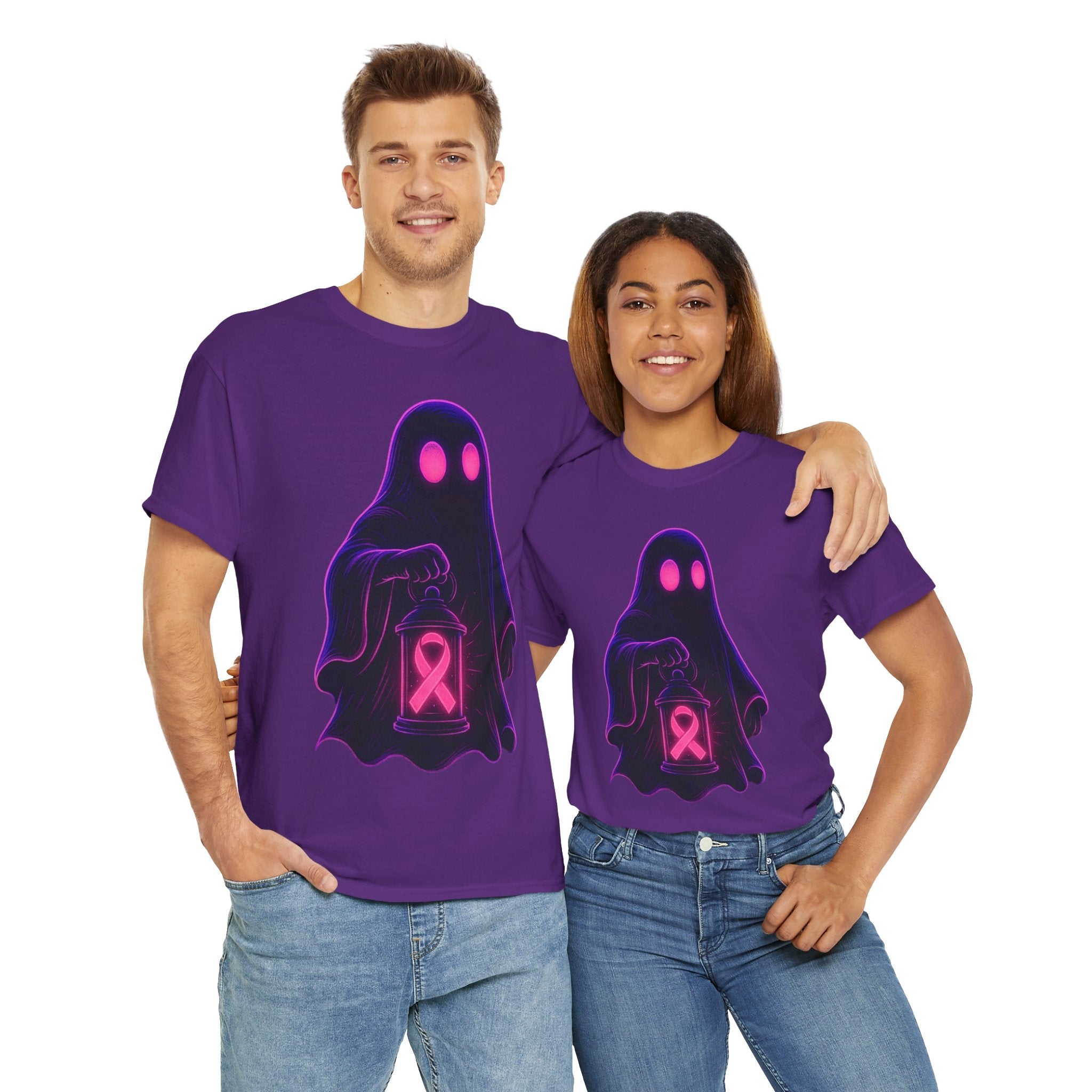 Neon Ghost Graphic T-Shirt Printify