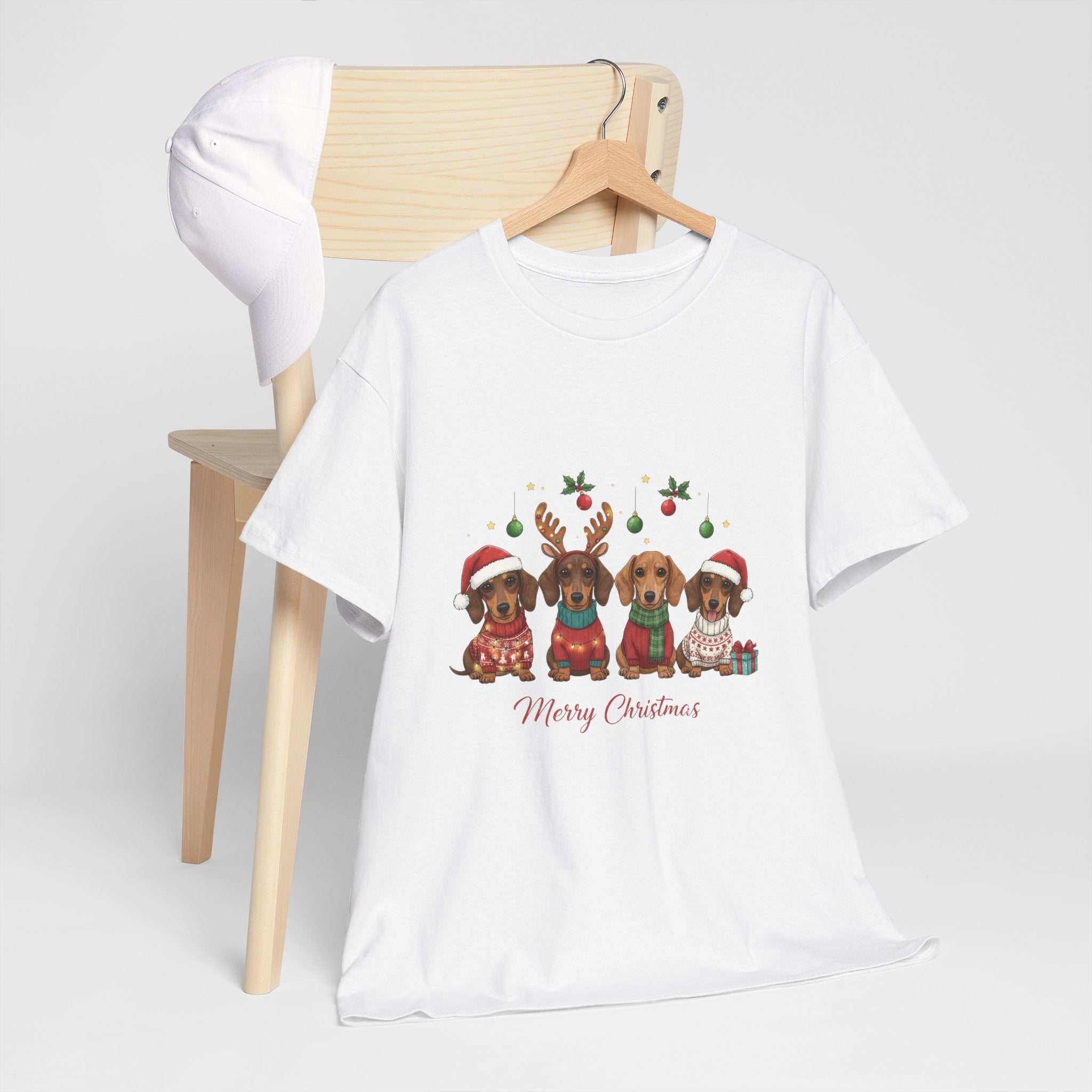 Christmas Dachshund Dogs T-Shirt Printify