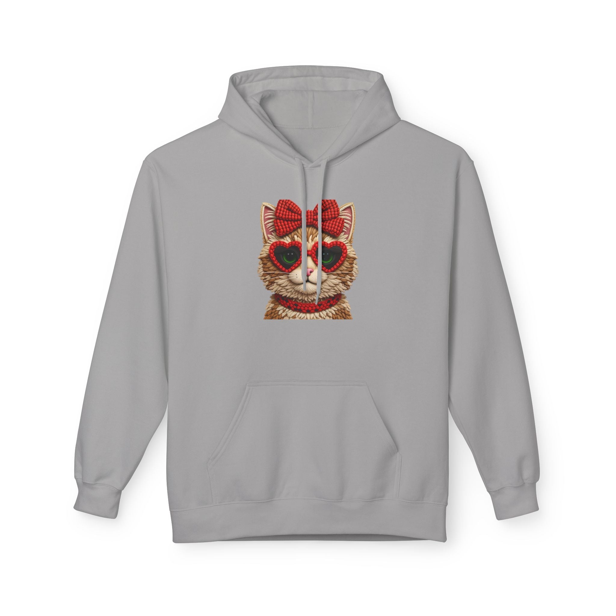 Cat With Heart Glasses Graphic  Hoodie Printify