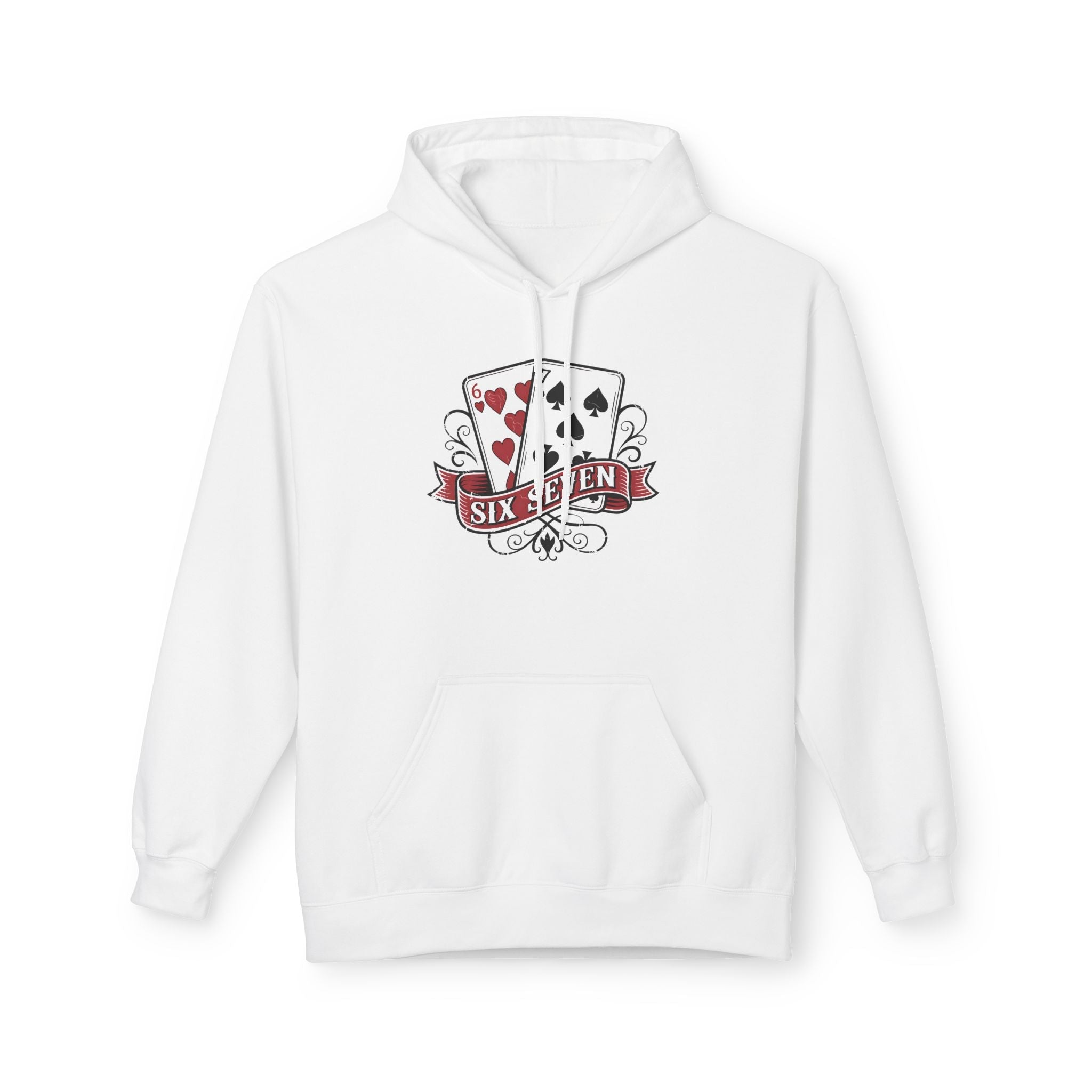 Retro Poker Graphic Cards Hoodie Printify