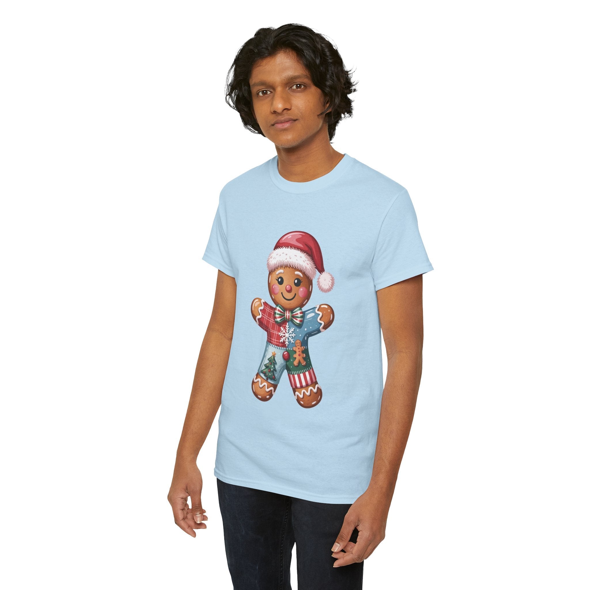 Gingerbread Man Christmas T- Shirt Printify